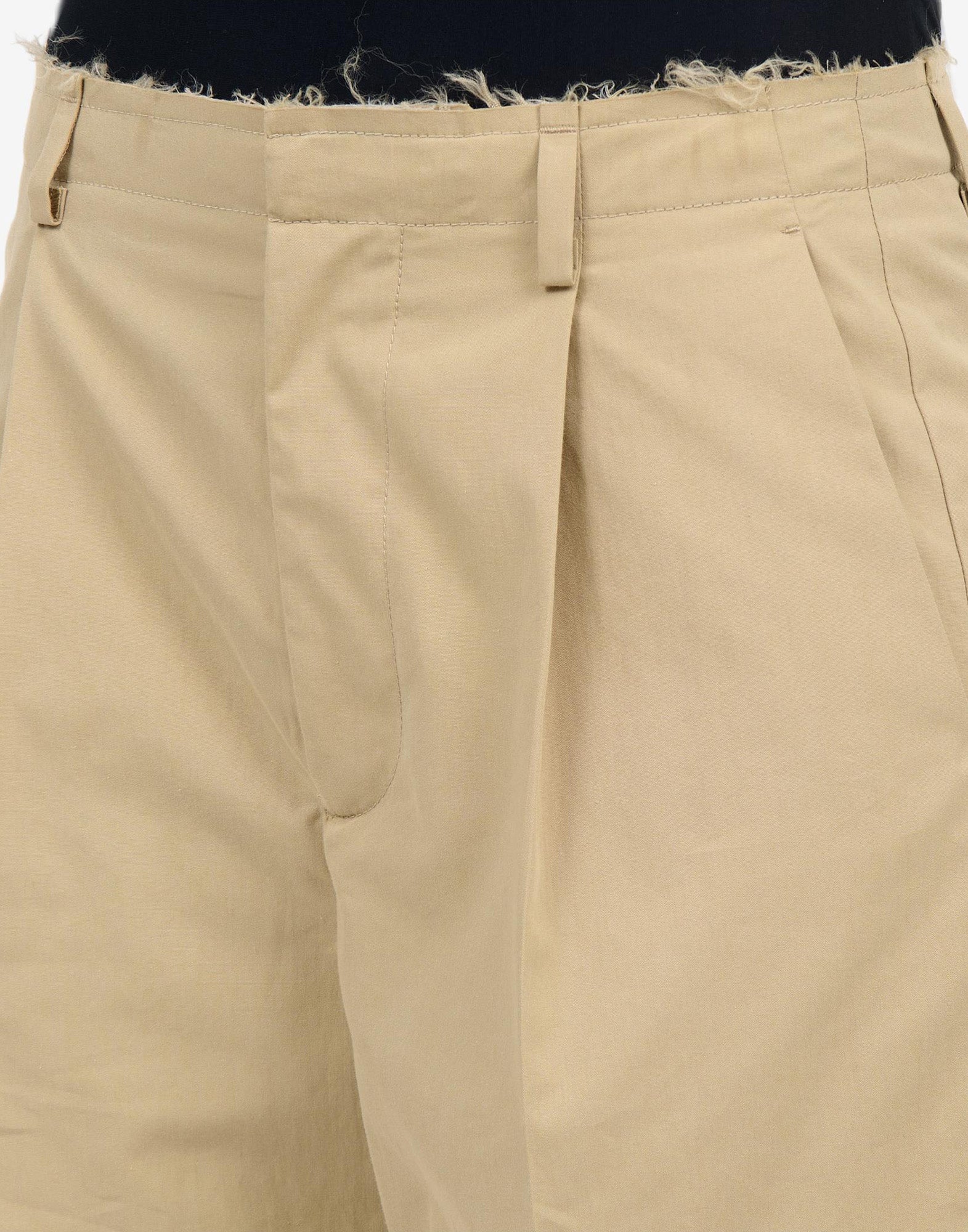MM6 MAISON MARGIELA Pantaloni in Cotone Nylon a Gamba Ampia Beige