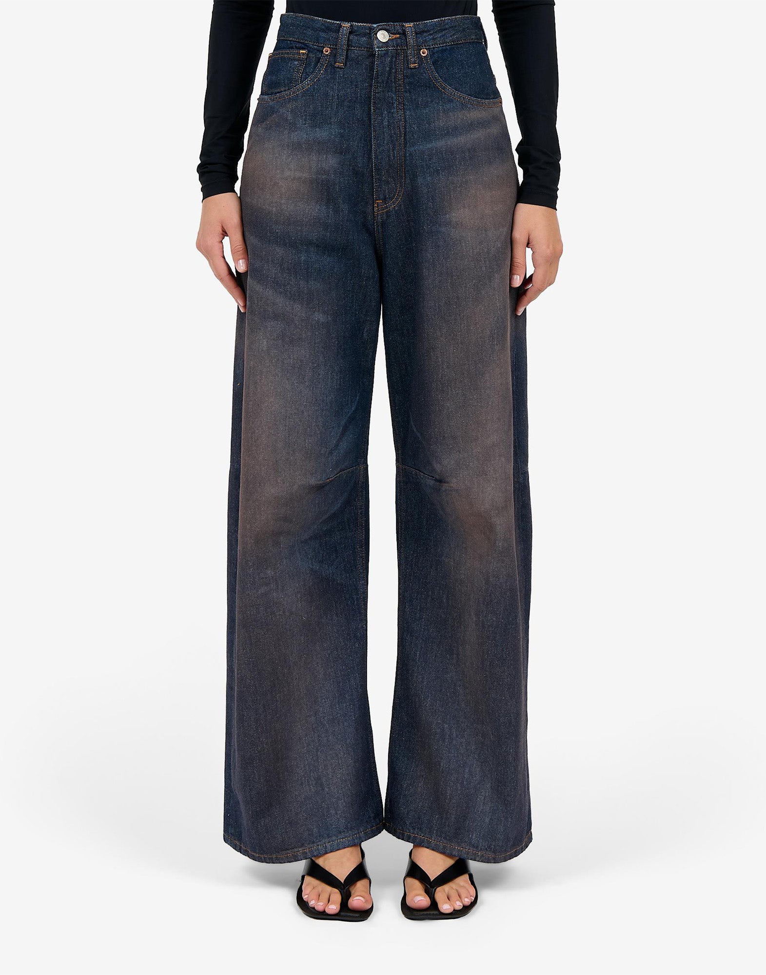 MM6 MAISON MARGIELA Jeans 5 Tasche in Denim Blu