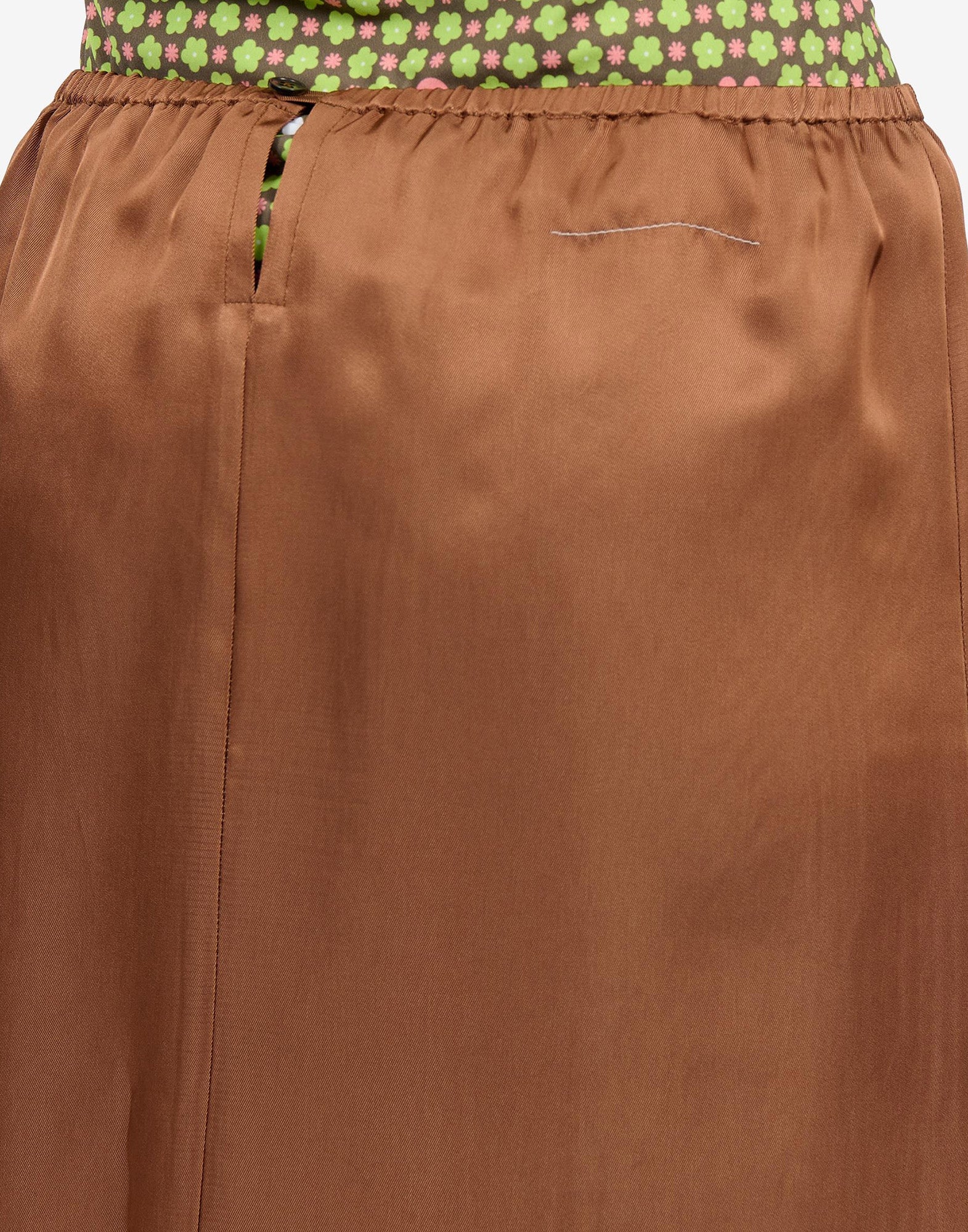 MM6 MAISON MARGIELA Gonna Midi Fluid Satin Light Brown