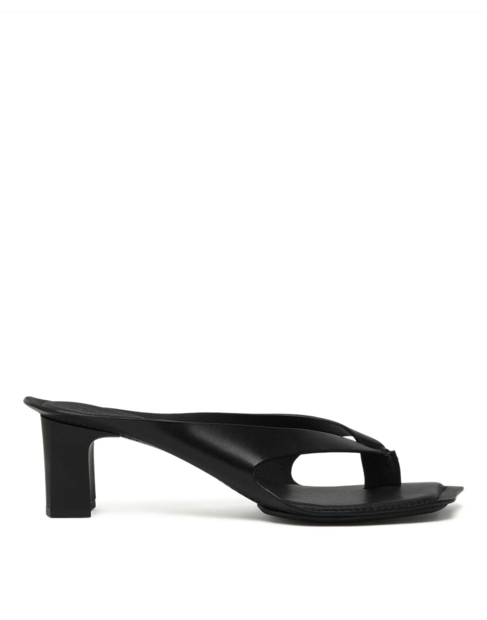 MM6 MAISON MARGIELA Mule Infradito Anatomic in Pelle con Tacco Nere