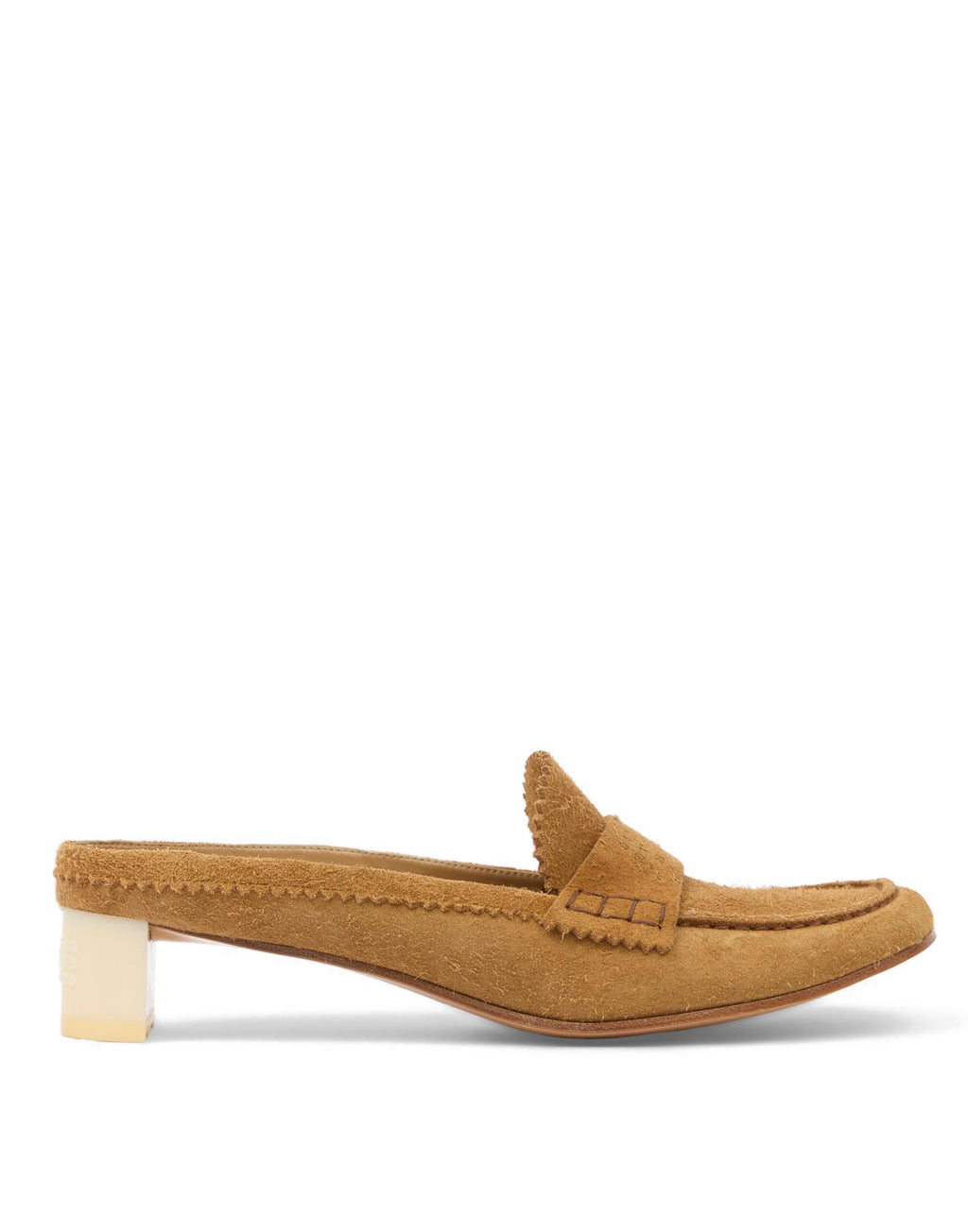 MM6 MAISON MARGIELA Mocassini Sabot in Crosta di Vitello con Penny Strap