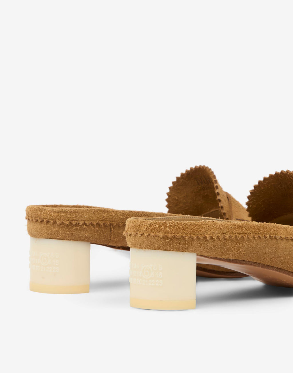 MM6 MAISON MARGIELA Mocassini Sabot in Crosta di Vitello con Penny Strap