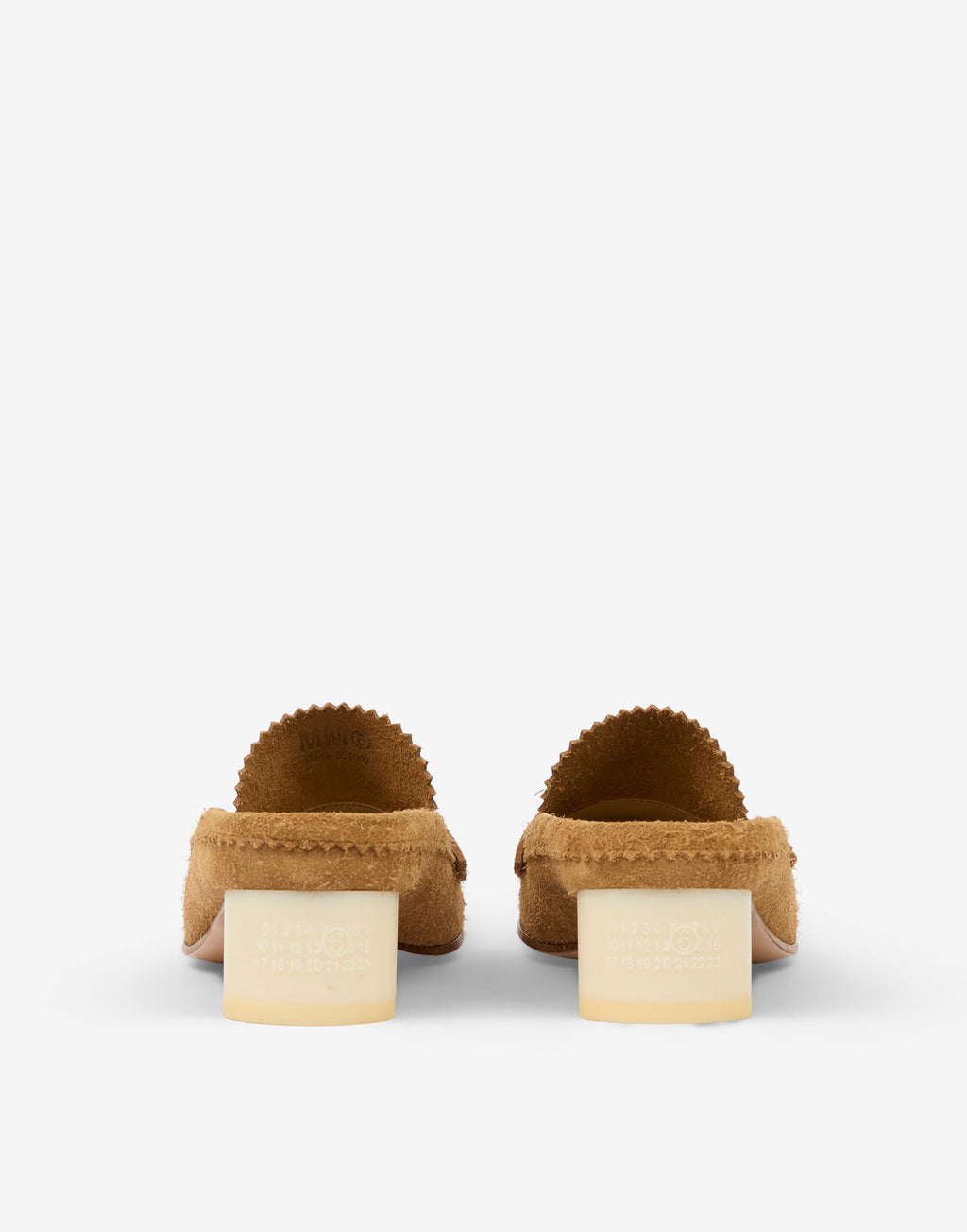 MM6 MAISON MARGIELA Mocassini Sabot in Crosta di Vitello con Penny Strap
