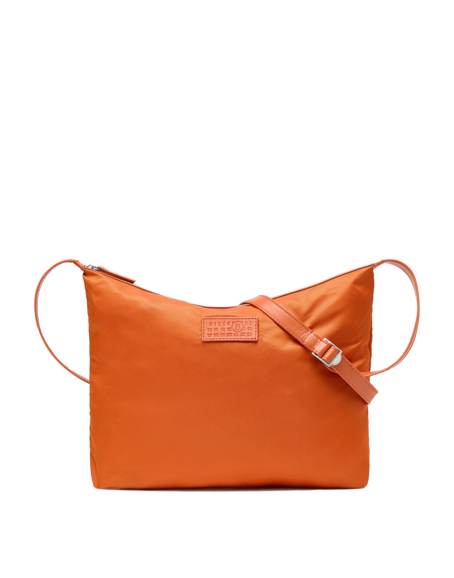 MM6 MAISON MARGIELA Numeric Crossbody Bag in Nylon Orange Tiger