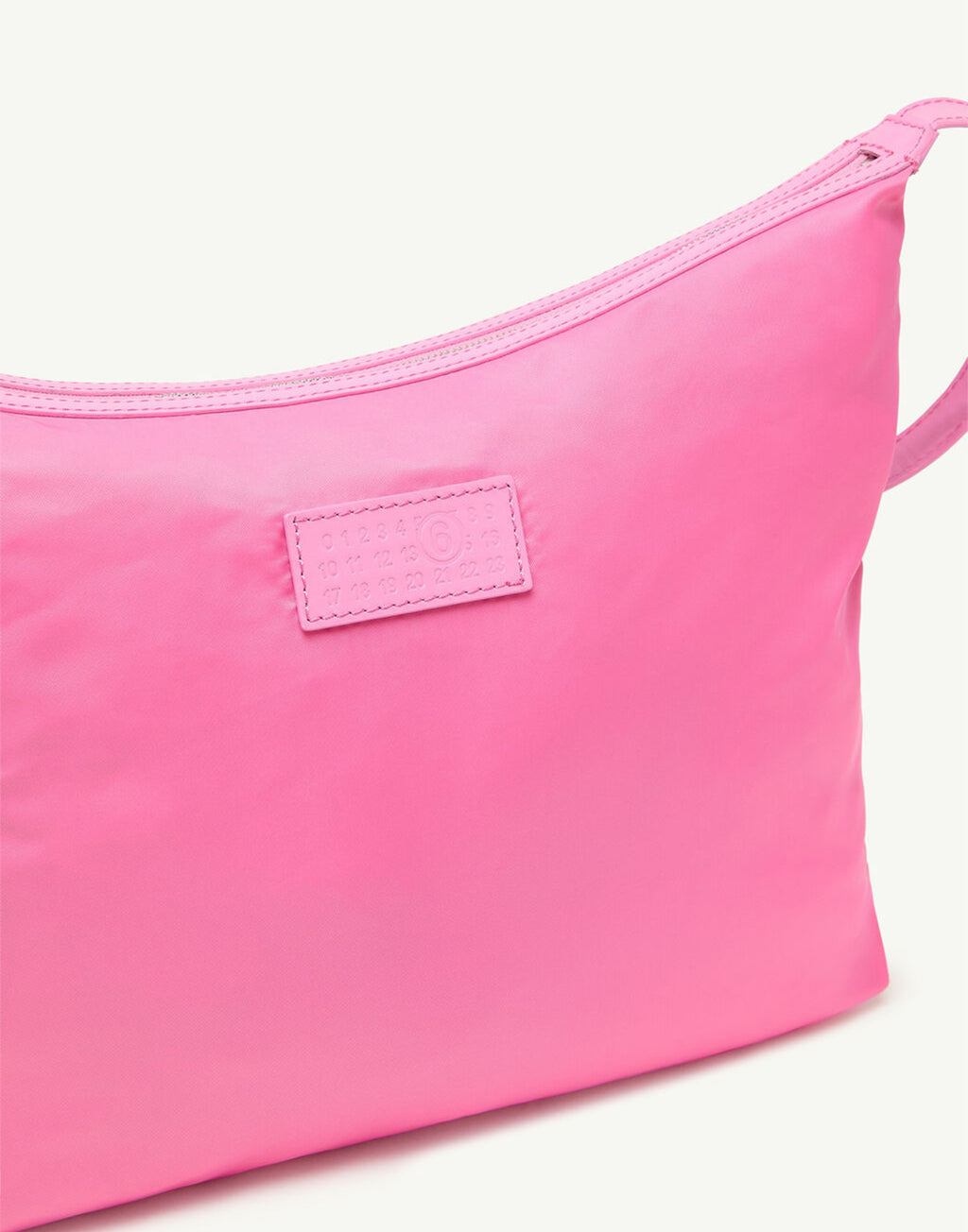 MM6 MAISON MARGIELA Numeric Crossbody Bag in Nylon Carmine Rose