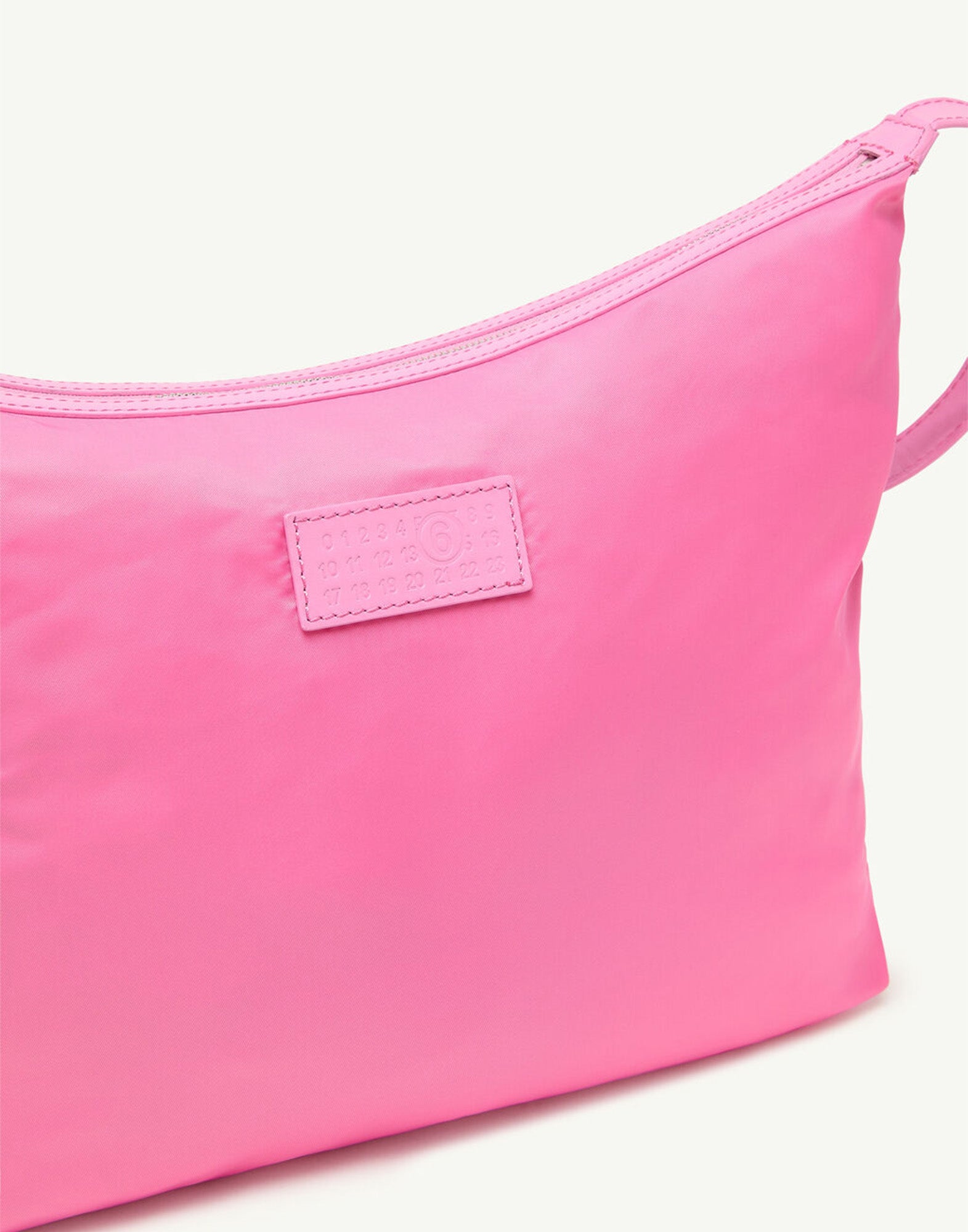 MM6 MAISON MARGIELA Numeric Crossbody Bag in Nylon Carmine Rose