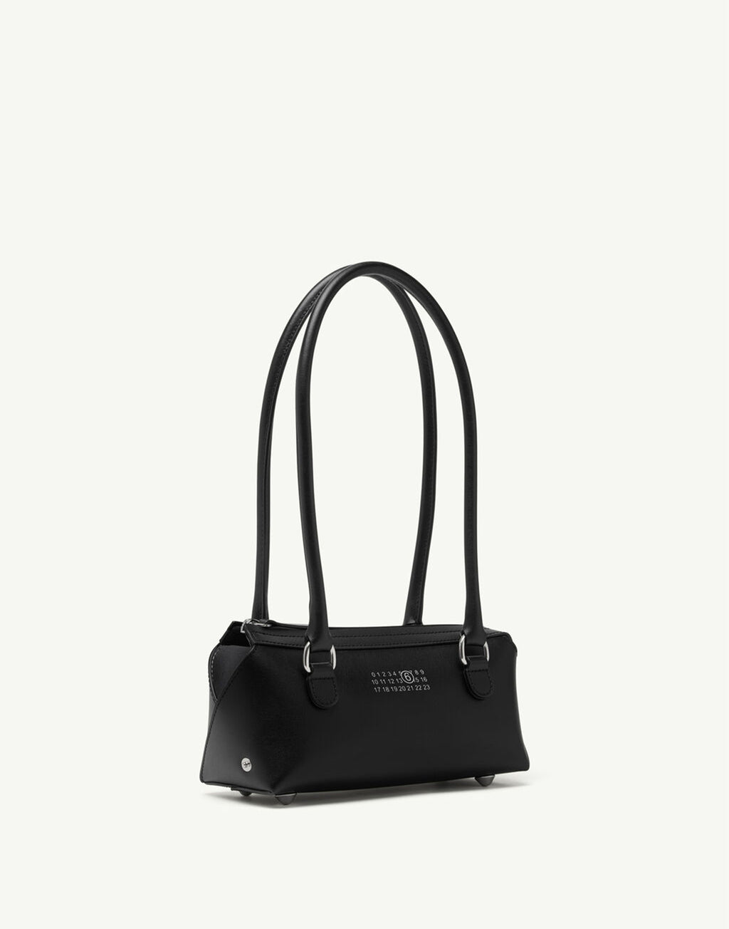 MM6 MAISON MARGIELA Bauletto Shoulder Bag in Pelle Liscia Black