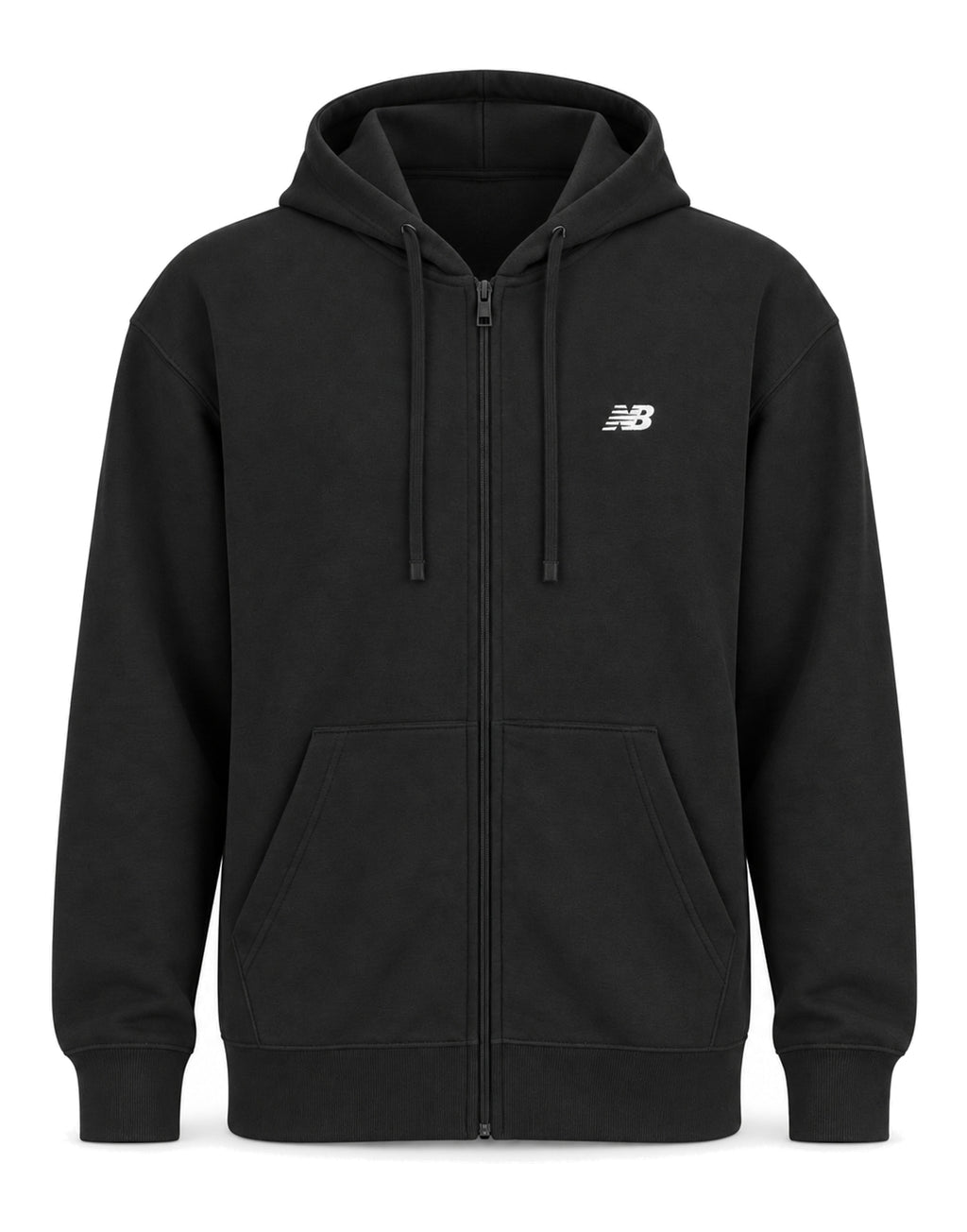 NEW BALANCE Felpa Sport Essentials con Cappuccio e Zip Nero
