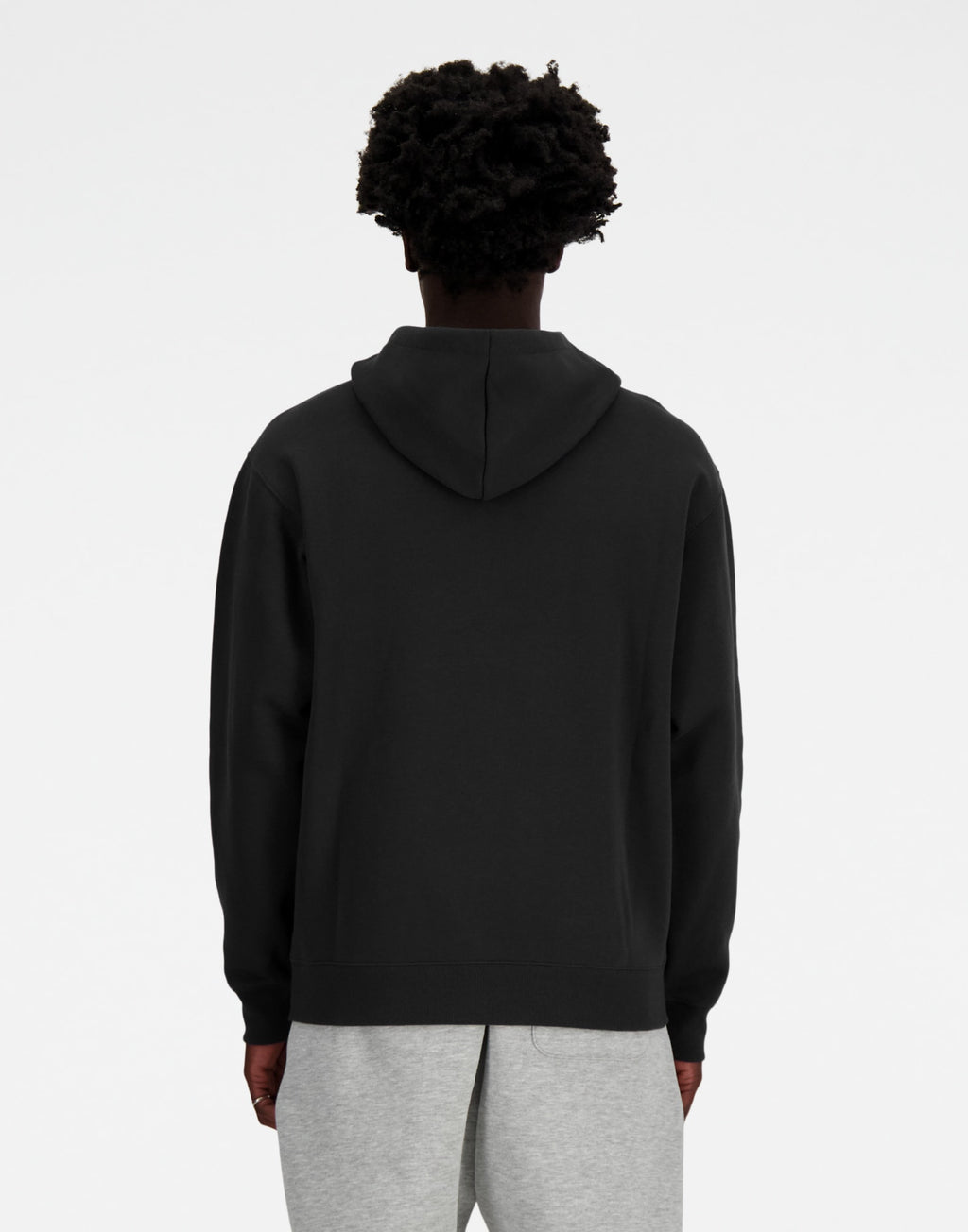 NEW BALANCE Felpa Sport Essentials con Cappuccio e Zip Nero