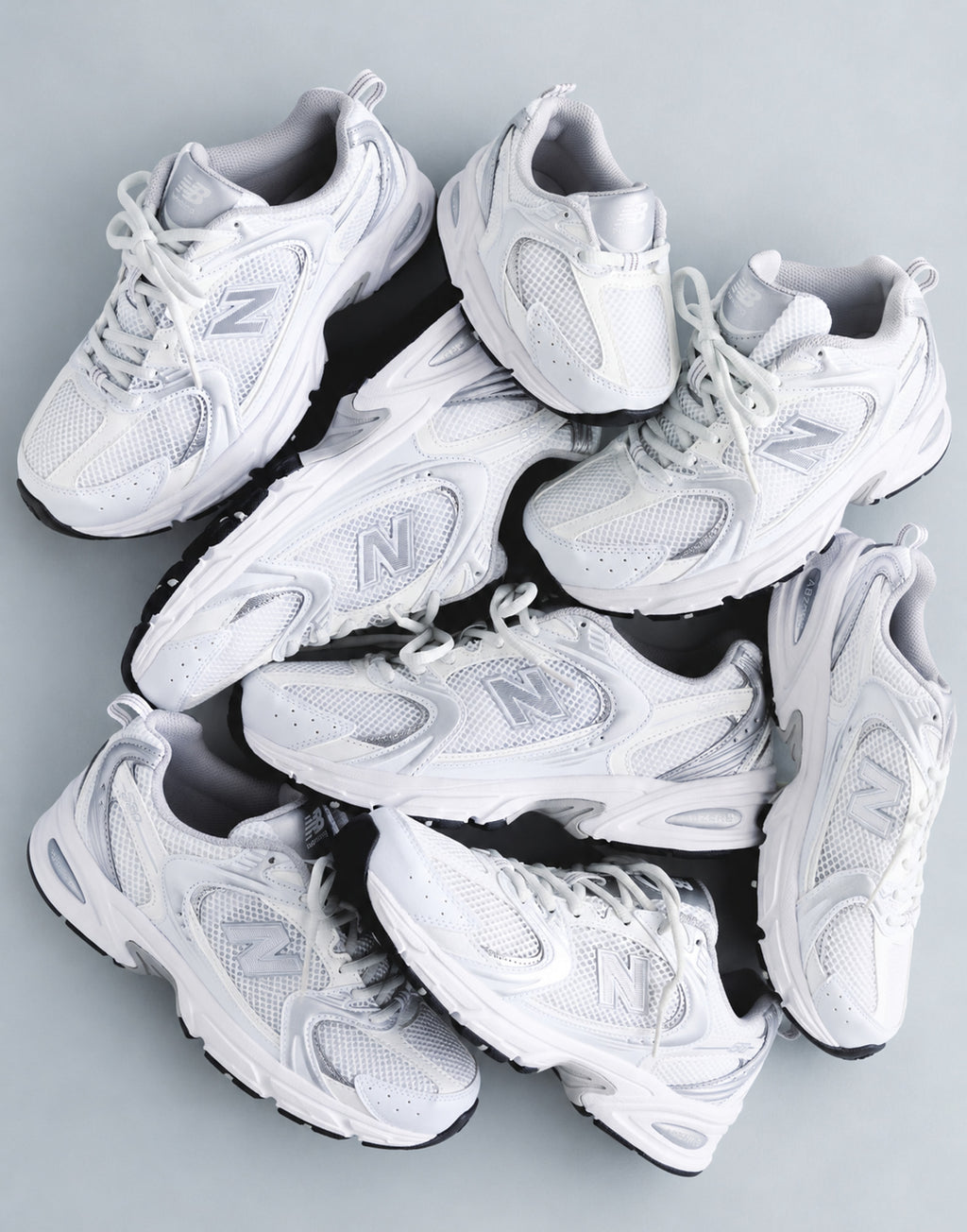 NEW BALANCE Sneakers 530 Bianco e Argento