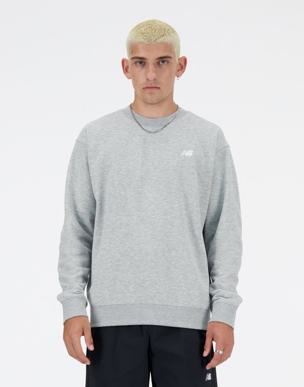 NEW BALANCE Felpa Girocollo Sport Essentials Grigio Mélange