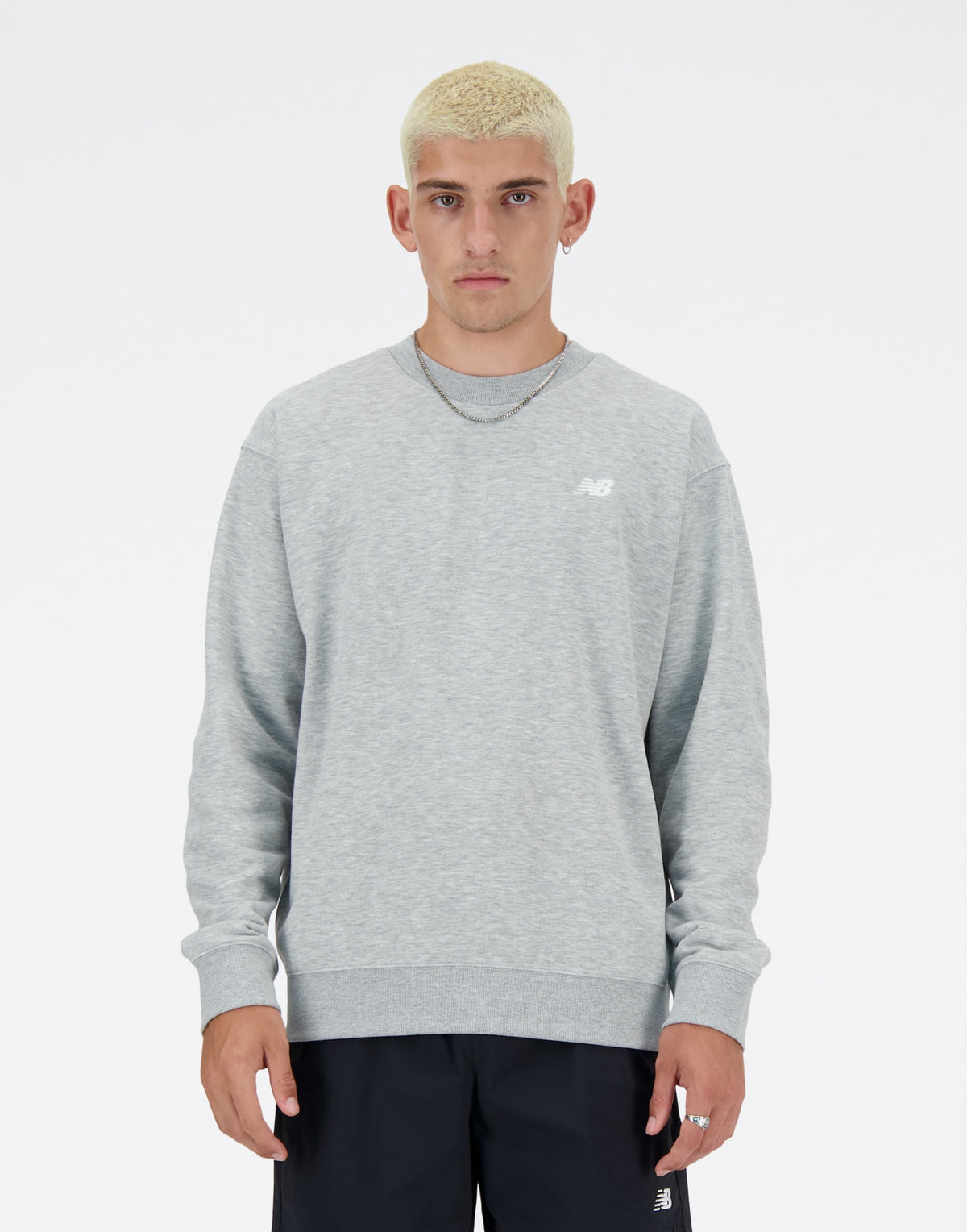 NEW BALANCE Felpa Girocollo Sport Essentials Grigio Mélange