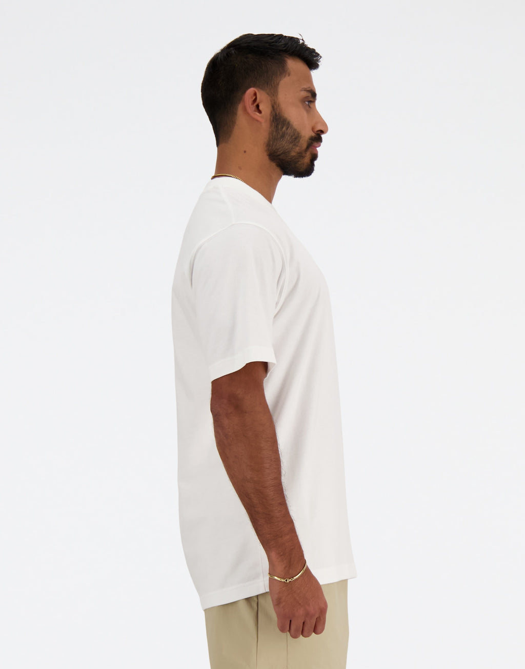 NEW BALANCE T-Shirt Sport Essentials in Cotone Bianco