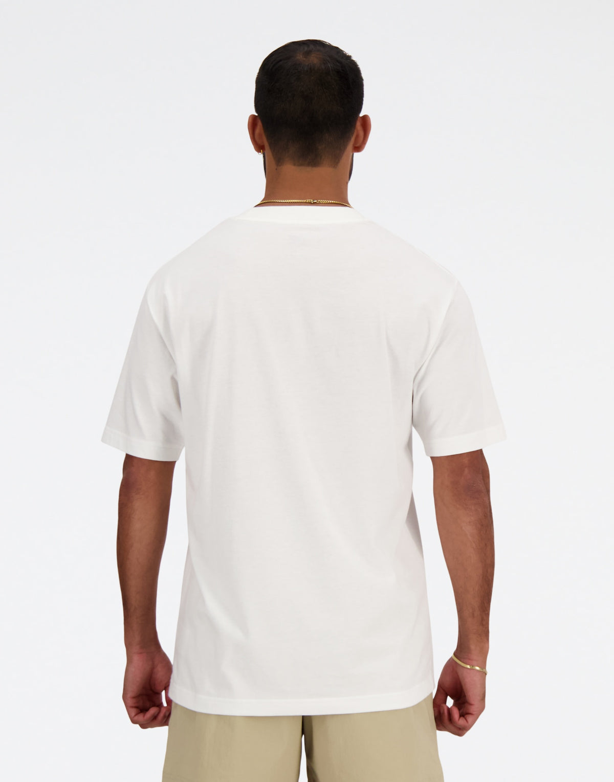 NEW BALANCE T-Shirt Sport Essentials in Cotone Bianco