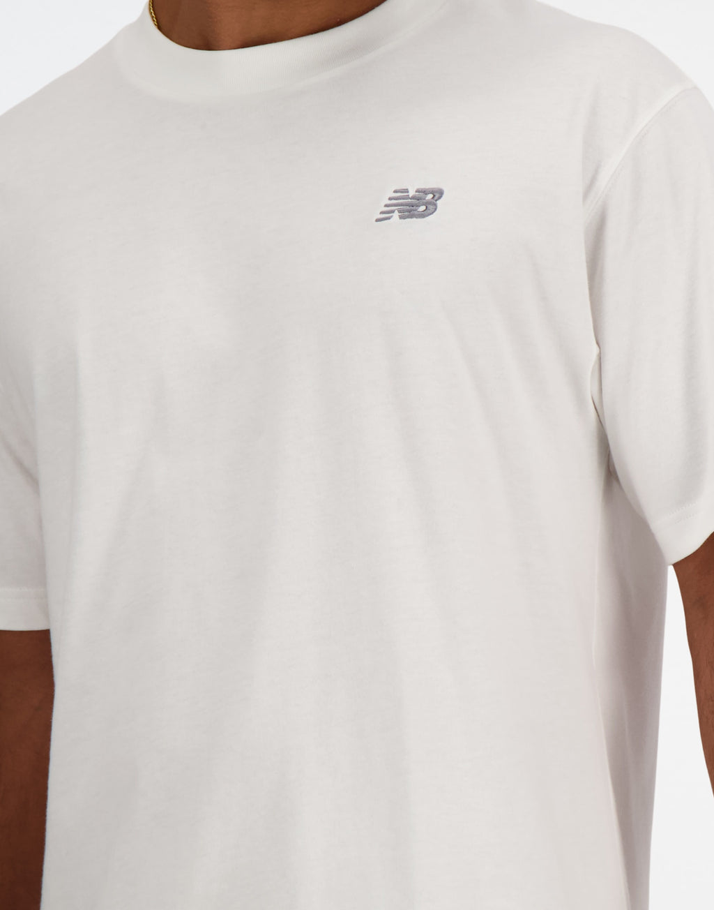 NEW BALANCE T-Shirt Sport Essentials in Cotone Bianco