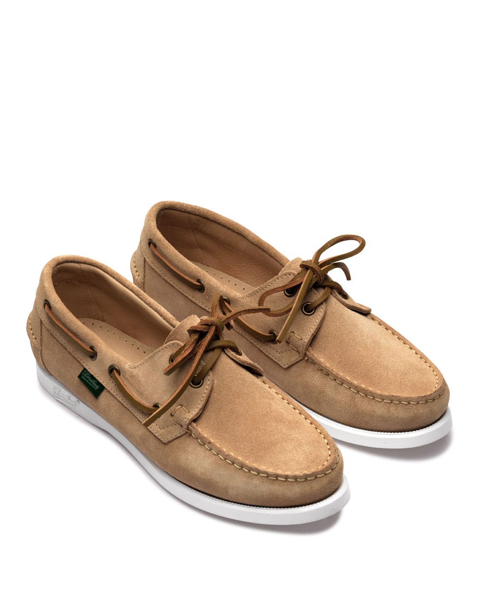 PARABOOT Barth Mocassini Barca in Pelle Scamosciata Beige