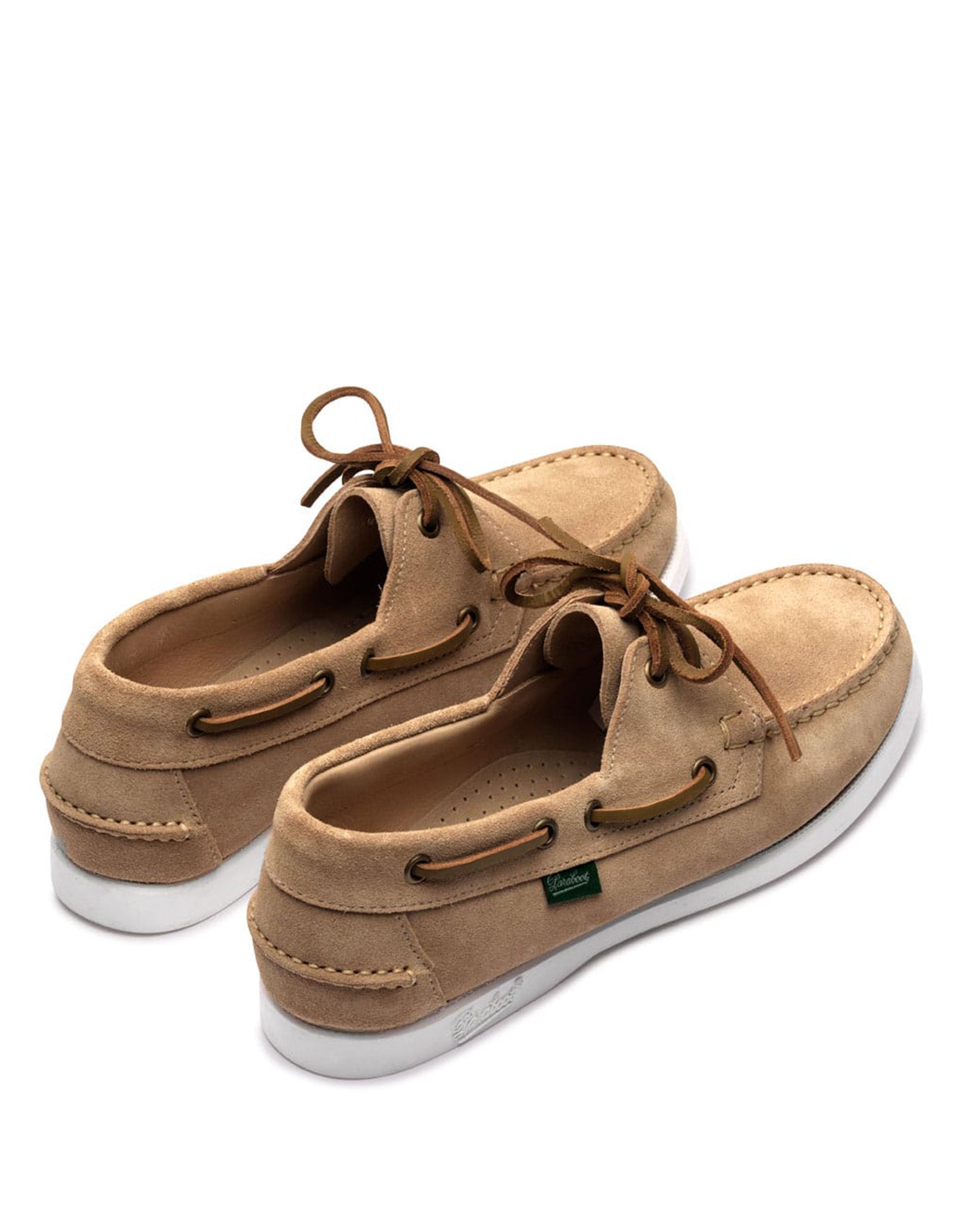PARABOOT Barth Mocassini Barca in Pelle Scamosciata Beige