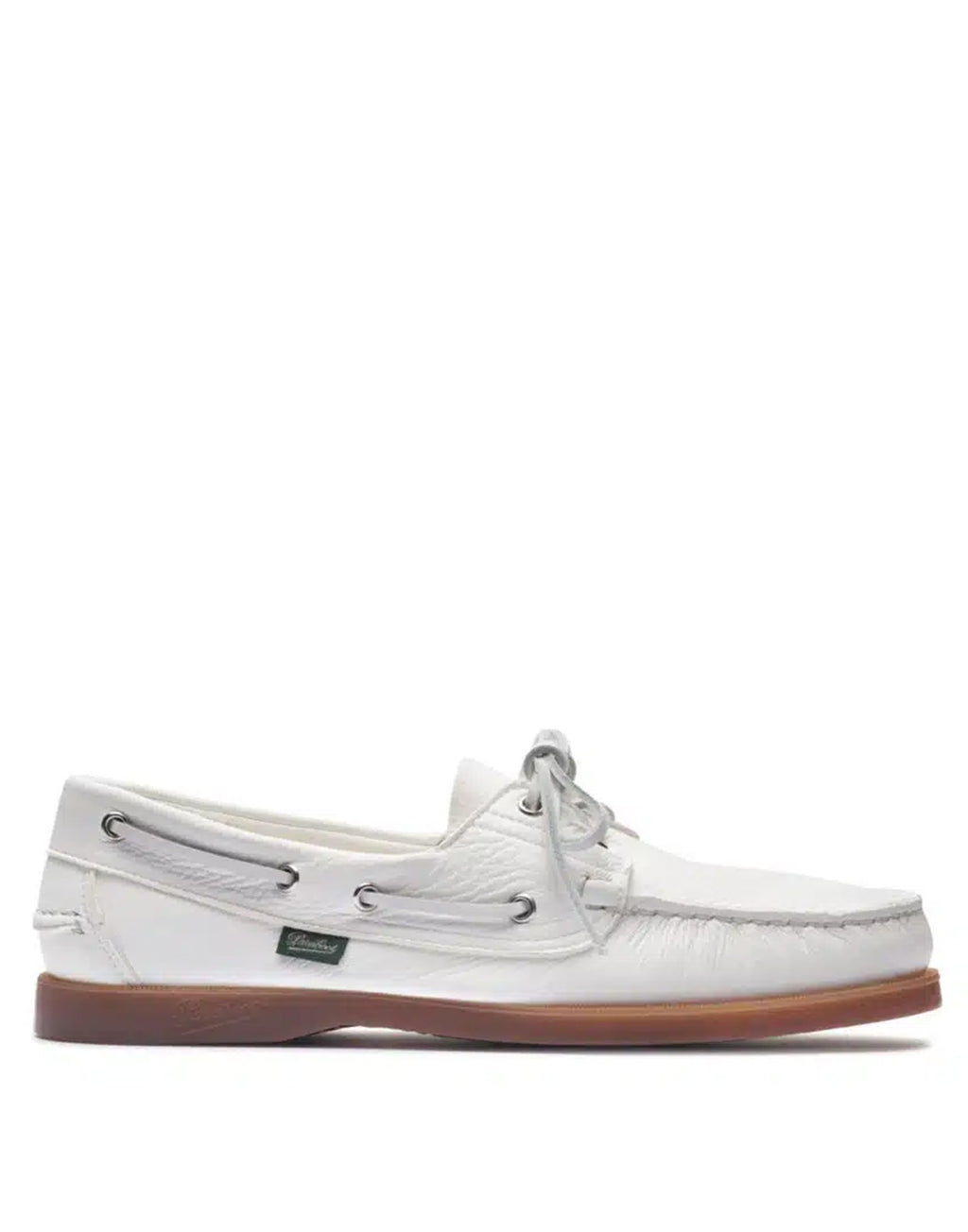 PARABOOT Barth Mocassini Barca in Pelle di Cervo Bianco
