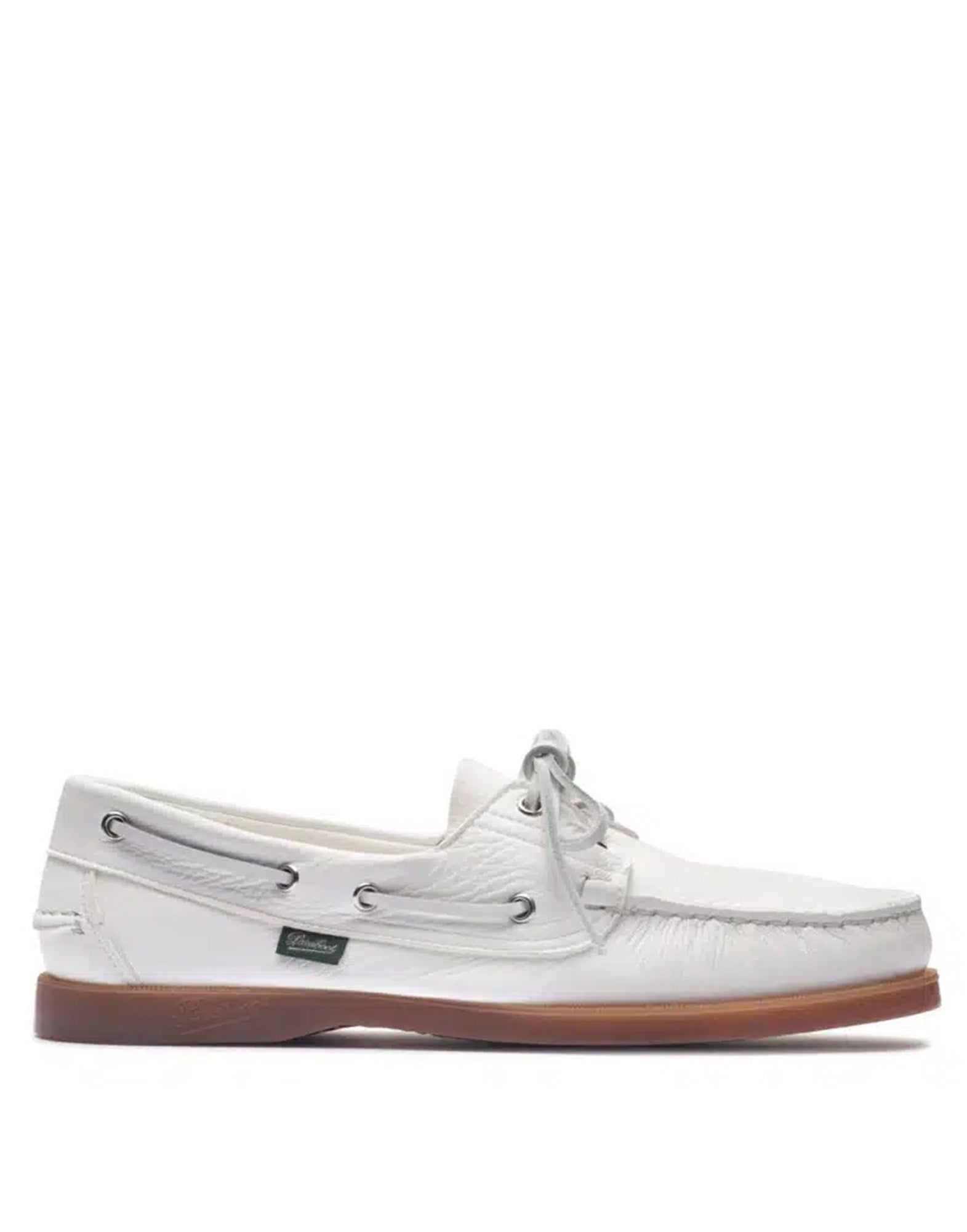 PARABOOT Barth Mocassini Barca in Pelle di Cervo Bianco