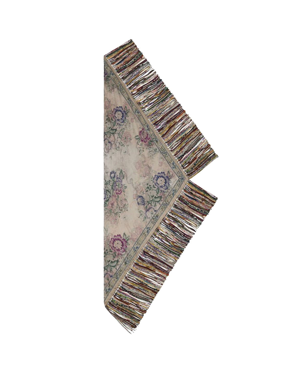 PIERRE-LOUIS MASCIA Scialle in Seta con Stampa Cenere Rosata