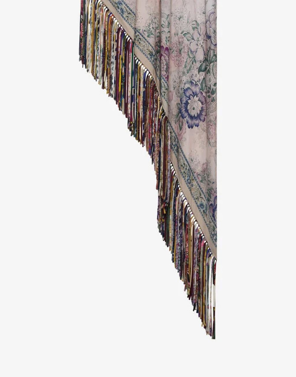 PIERRE-LOUIS MASCIA Scialle in Seta con Stampa Cenere Rosata