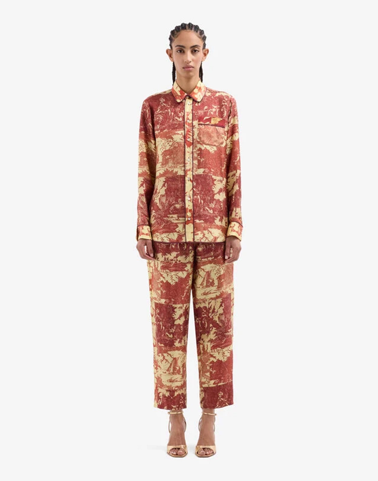 PIERRE-LOUIS MASCIA Camicia in Seta Stampa Barocco