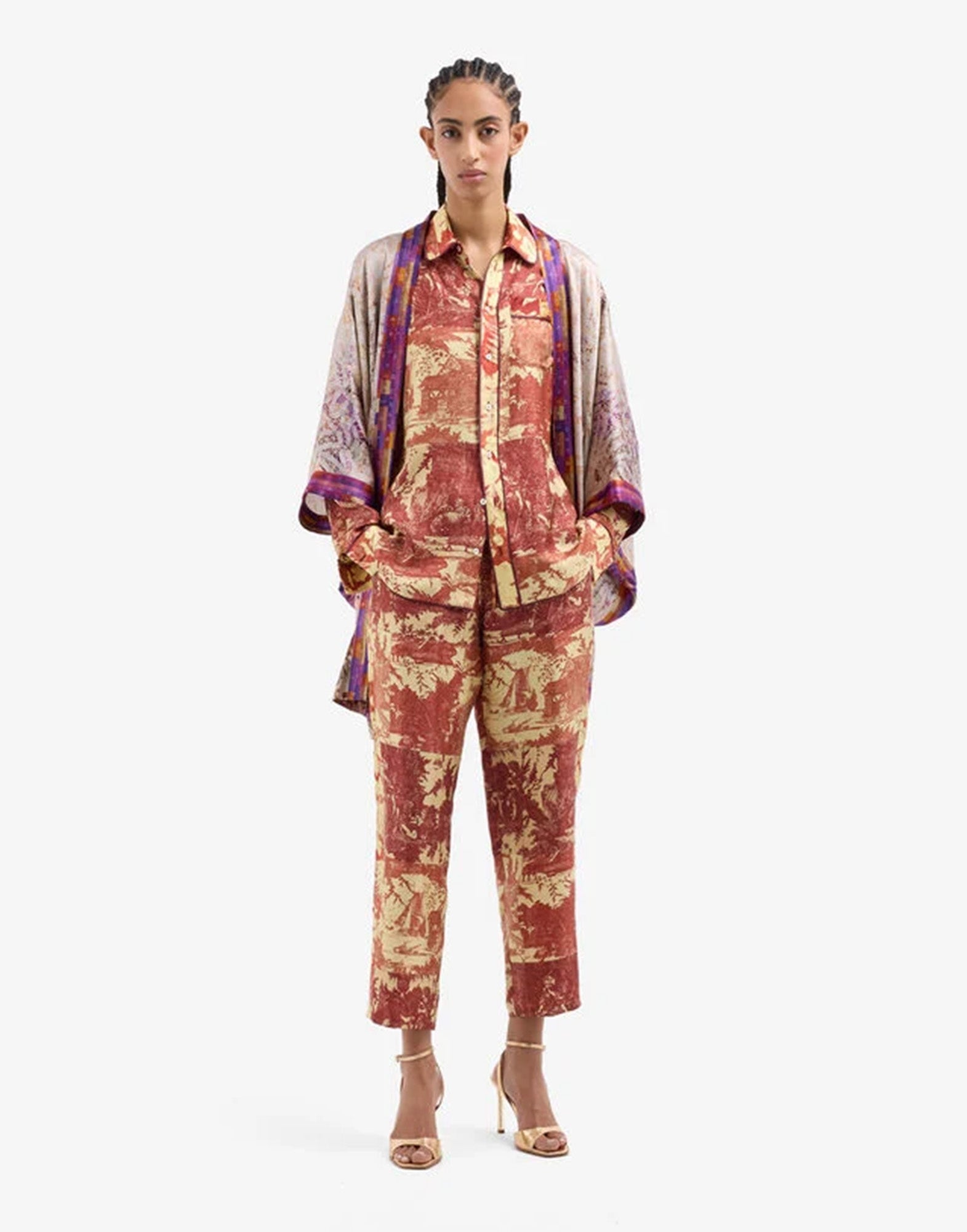 PIERRE-LOUIS MASCIA Camicia in Seta Stampa Barocco