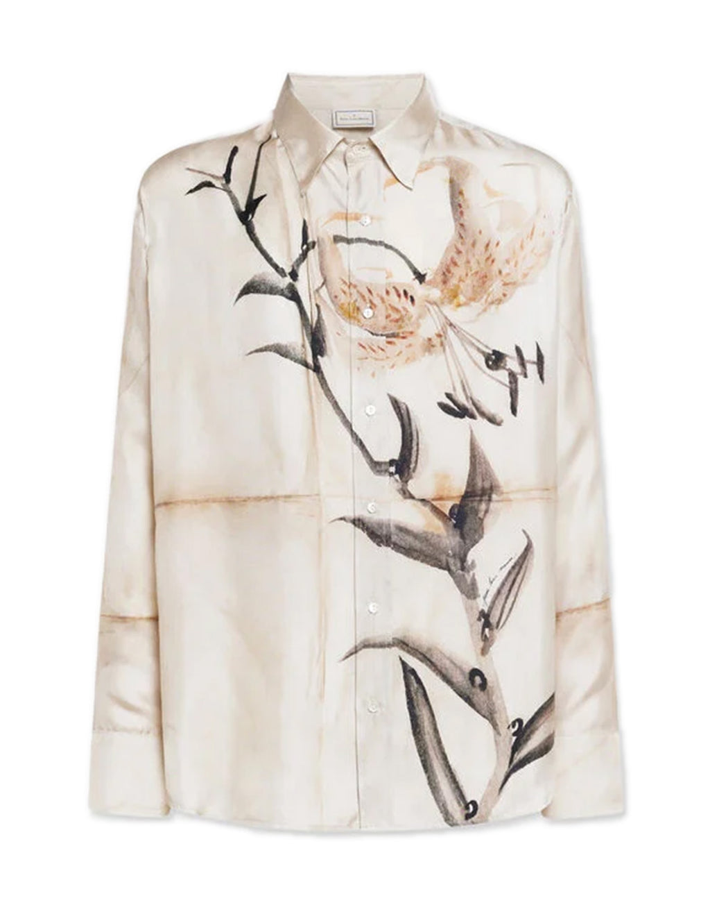 PIERRE-LOUIS MASCIA Camicia in Seta Stampa Bambù