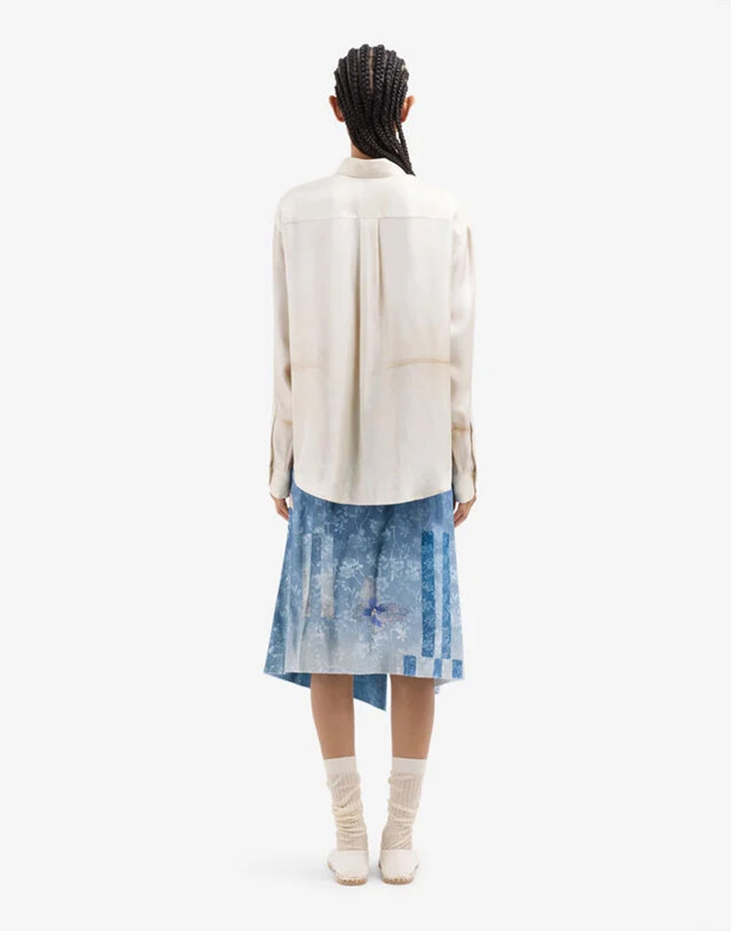 PIERRE-LOUIS MASCIA Camicia in Seta Stampa Bambù