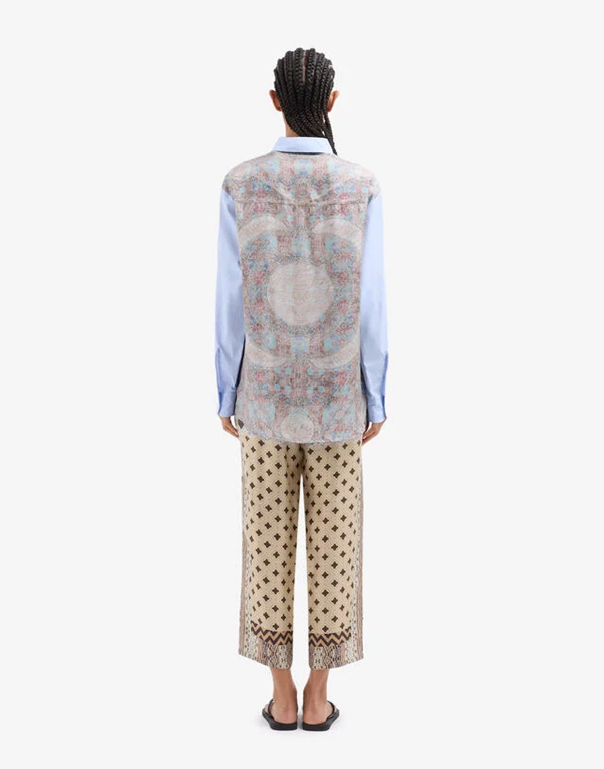 PIERRE-LOUIS MASCIA Chemise en coton et soie imprimé tapisserie