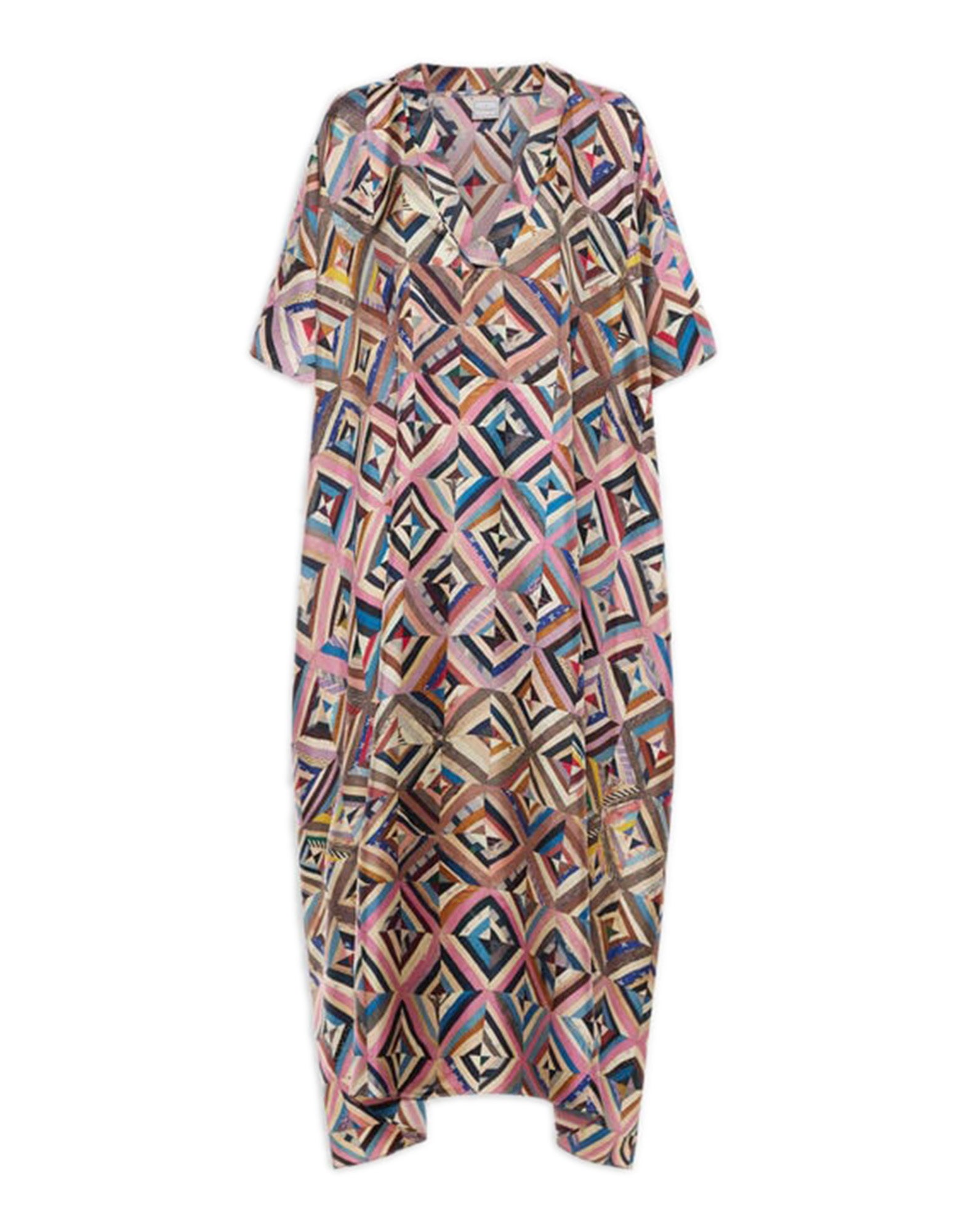 PIERRE-LOUIS MASCIA Caftano in Seta Stampa Mosaico