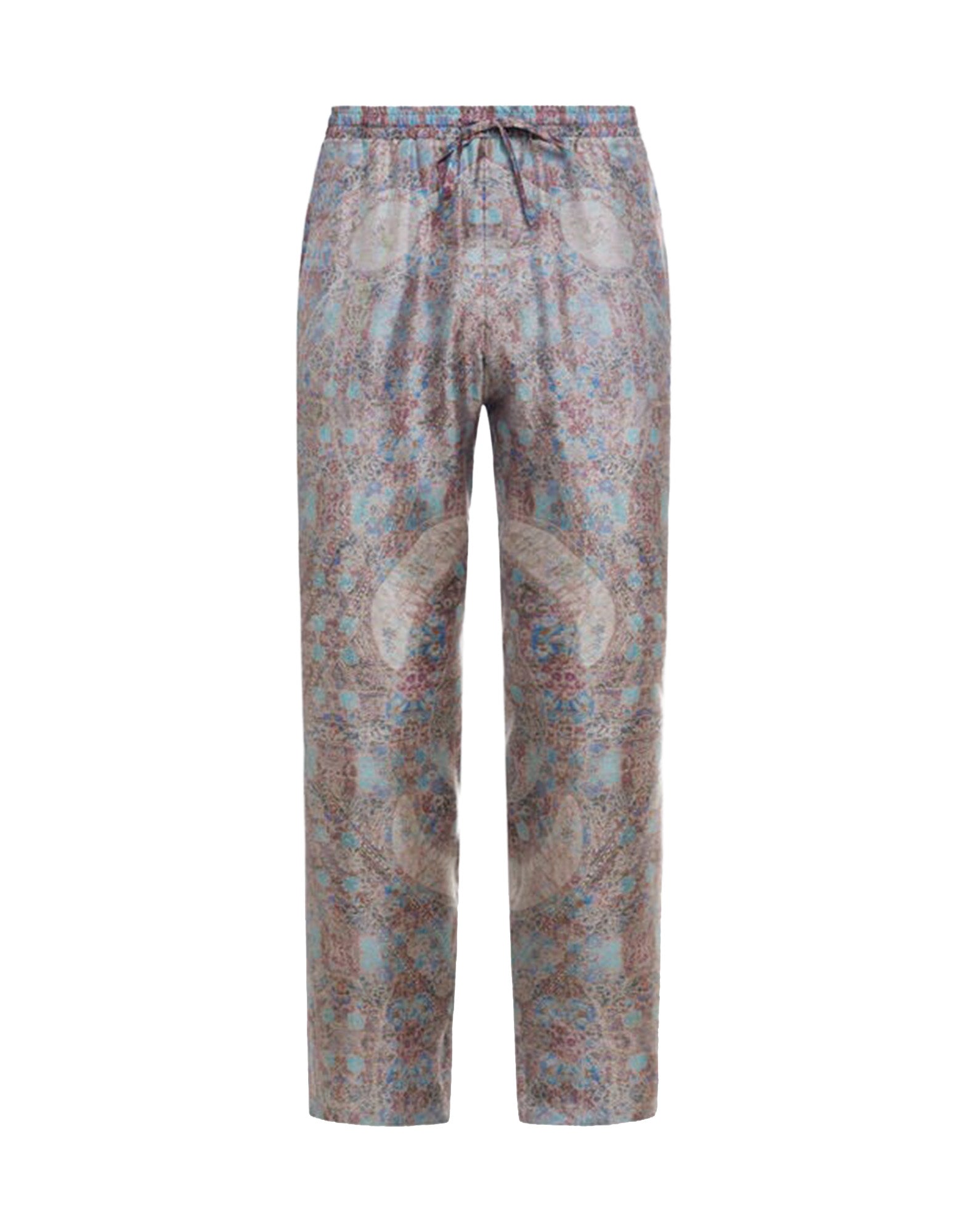 PIERRE-LOUIS MASCIA Pantaloni in Seta Stampa Arazzo