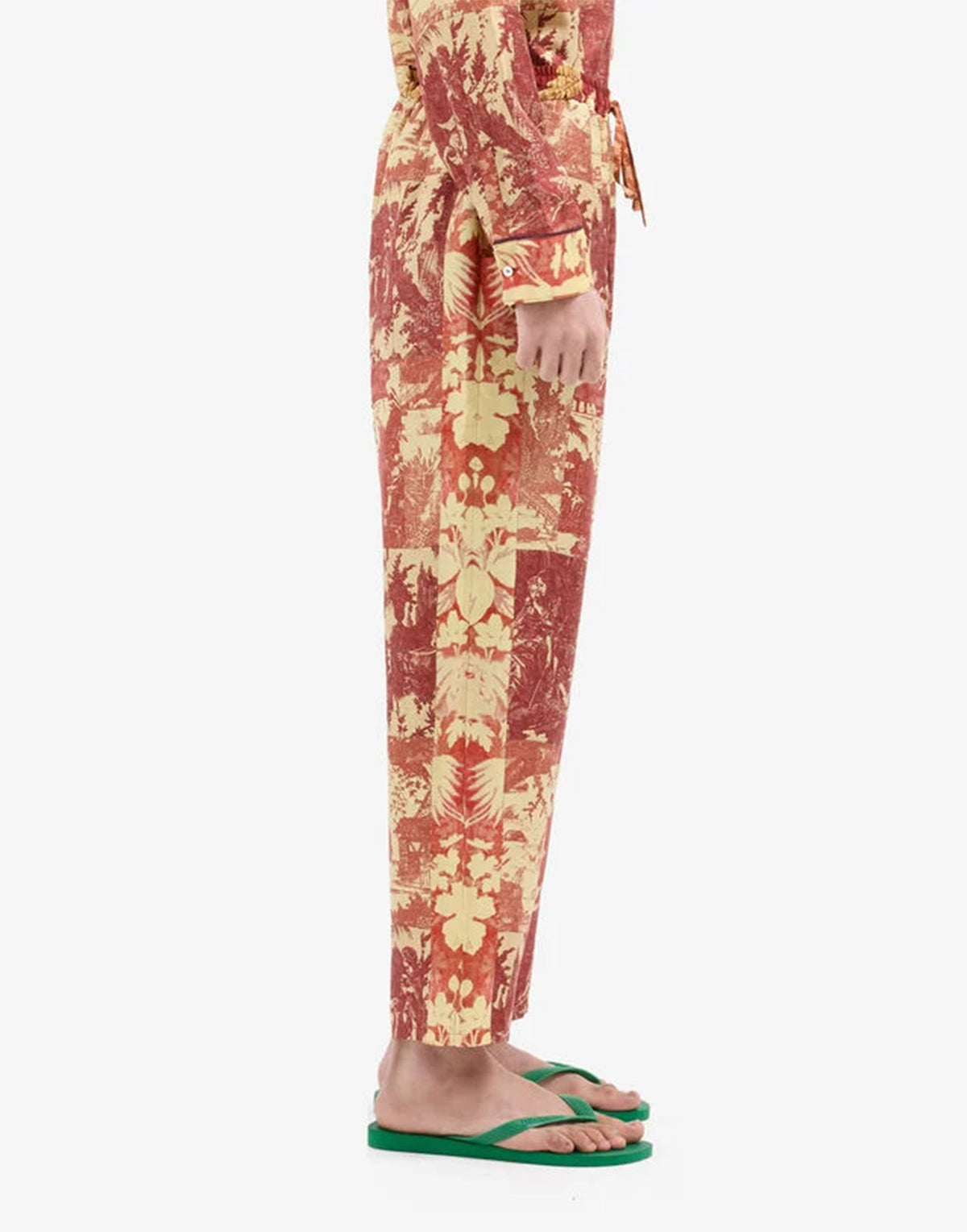 PIERRE-LOUIS MASCIA Pantalon en soie imprimé baroque