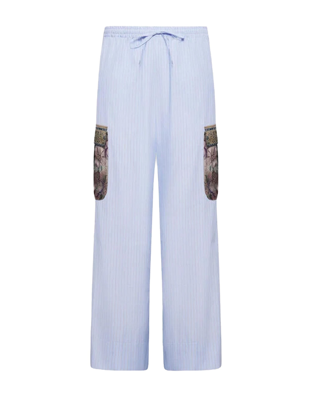 PIERRE-LOUIS MASCIA Pantaloni in Cotone e Seta Stampa Cenere Rosata