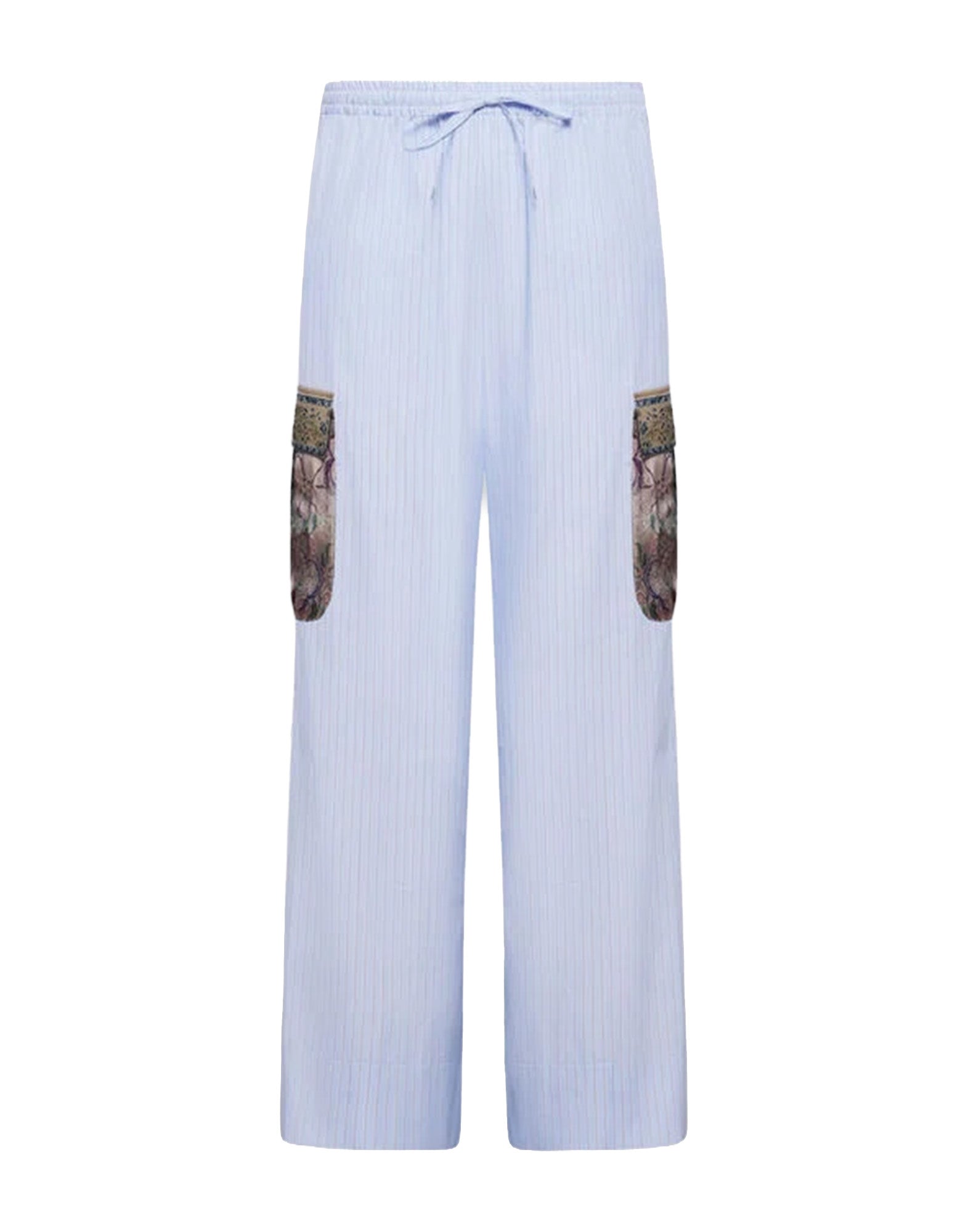 PIERRE-LOUIS MASCIA Pantaloni in Cotone e Seta Stampa Cenere Rosata