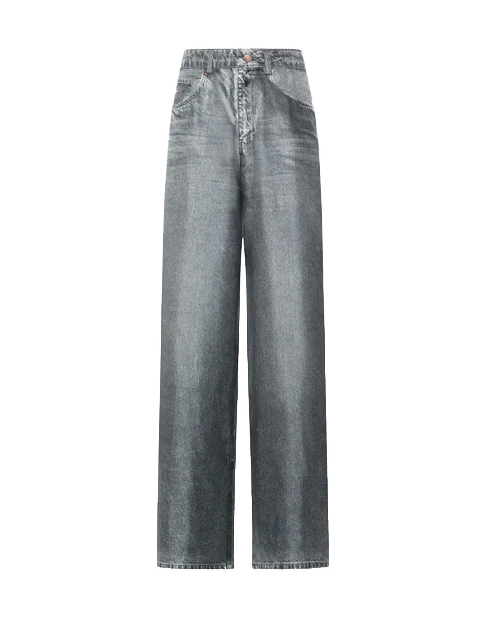 PIERRE-LOUIS MASCIA Pantaloni in Seta Stampa Denim Black