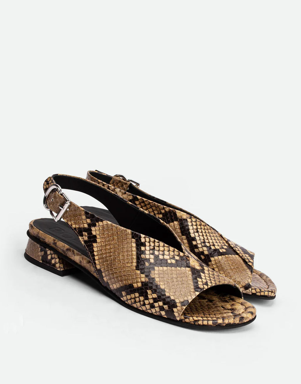 POEVE Sandali Christin in Pelle Stampa Pitone