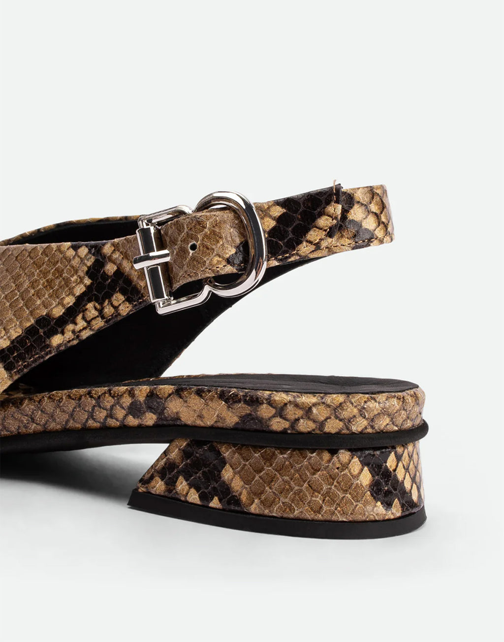 POEVE Sandali Christin in Pelle Stampa Pitone