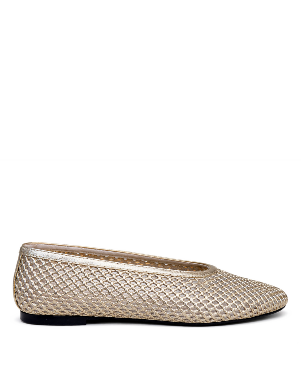 POEVE Ballerine in Pelle Traforata Platino