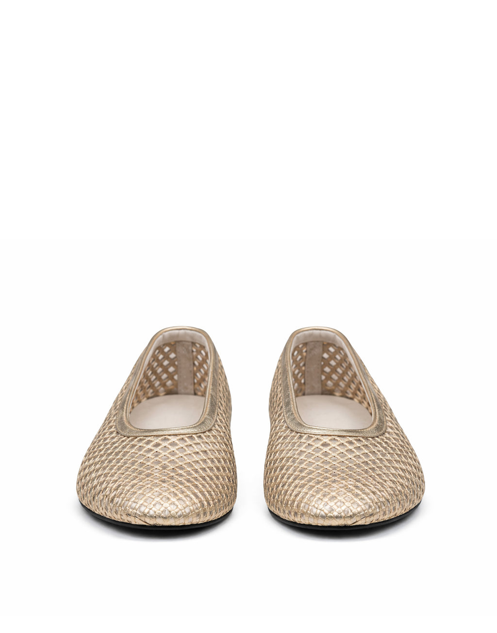 POEVE Ballerine in Pelle Traforata Platino