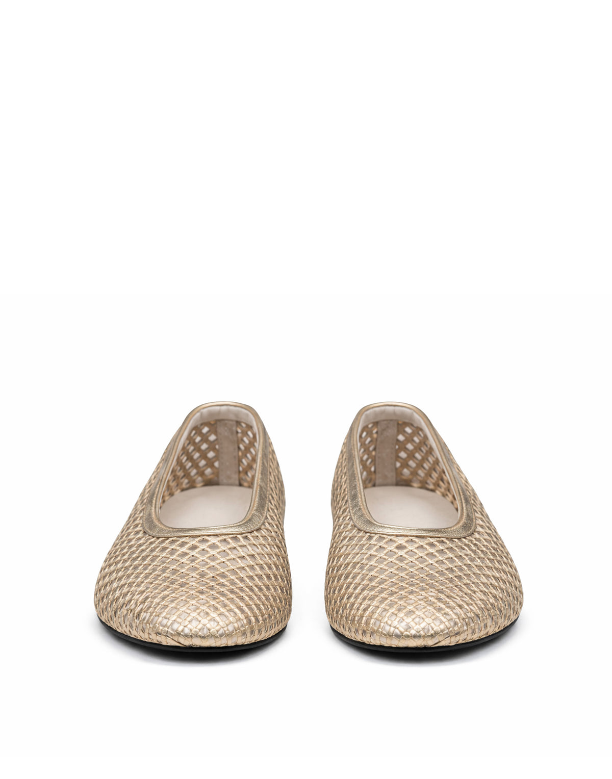 POEVE Ballerine in Pelle Traforata Platino