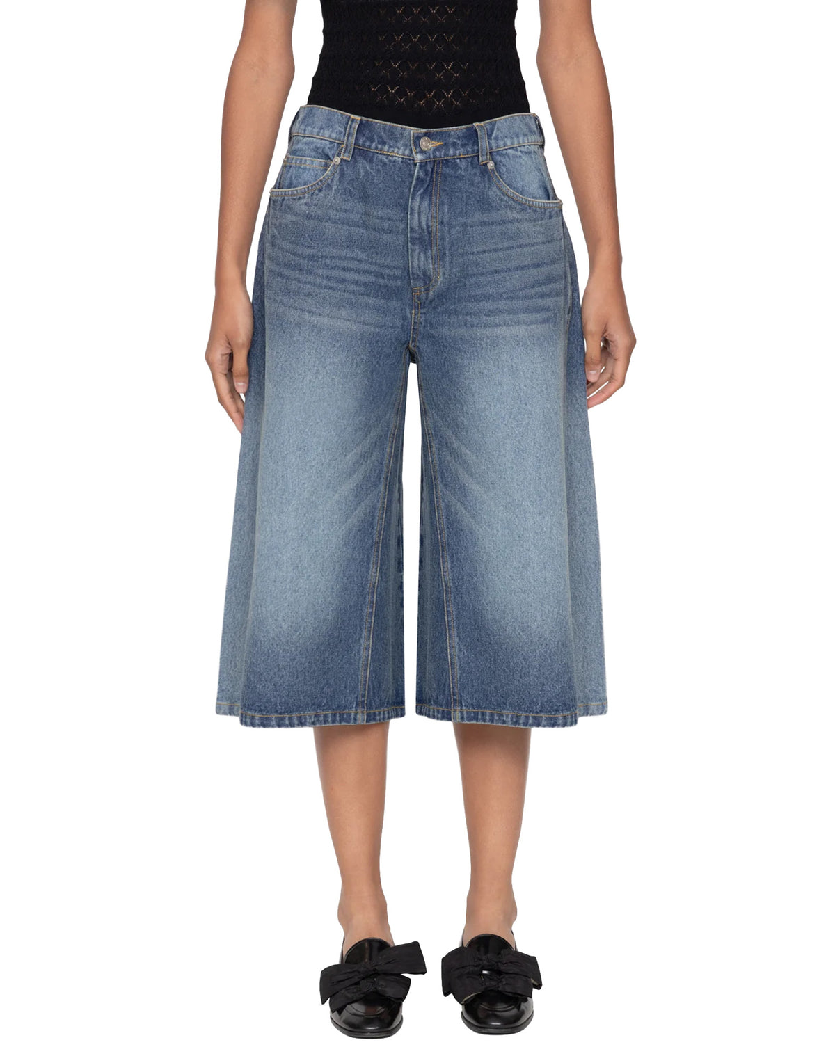 SEA NY Denim Culottes Lyssa