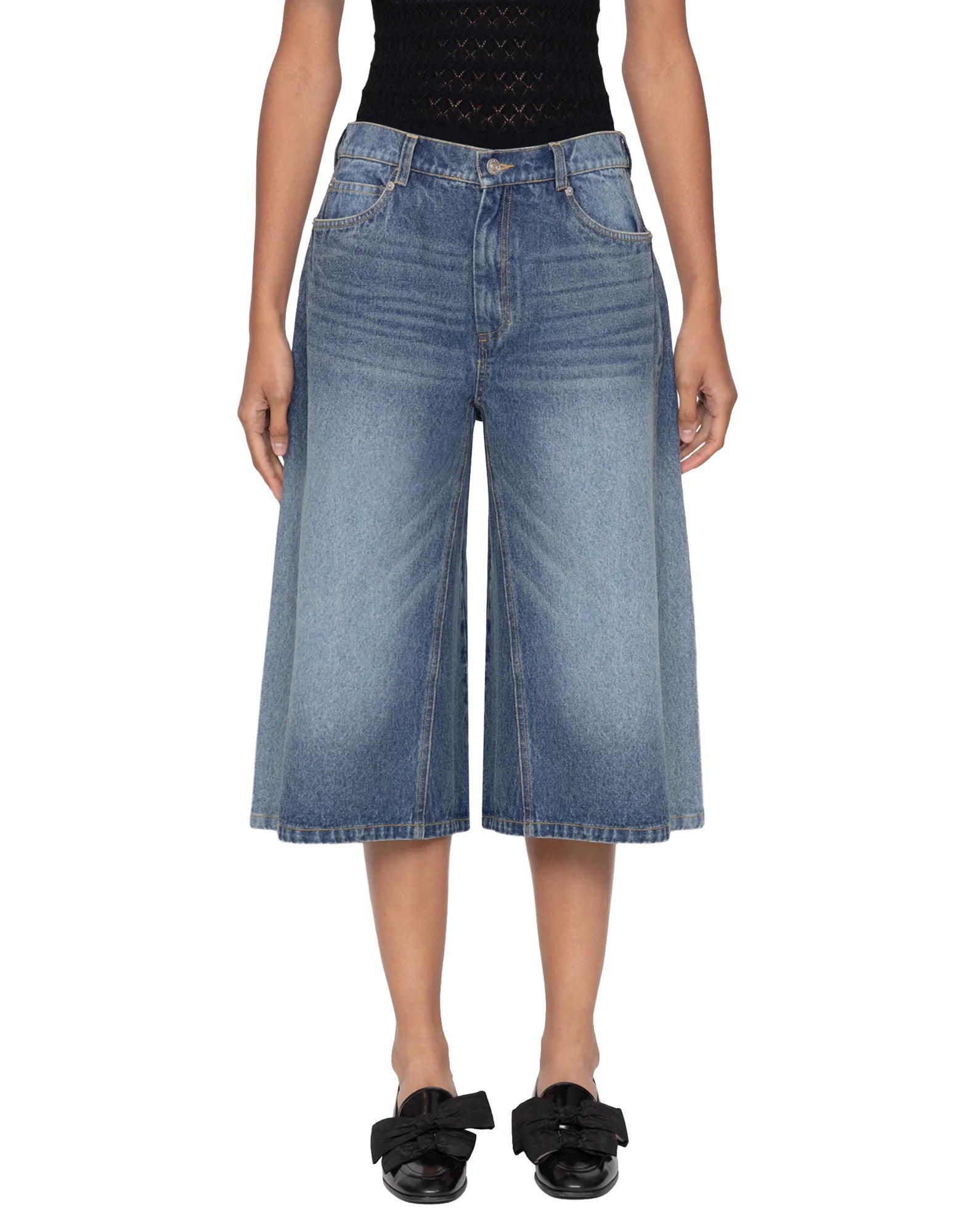 SEA NY Denim Culottes Lyssa