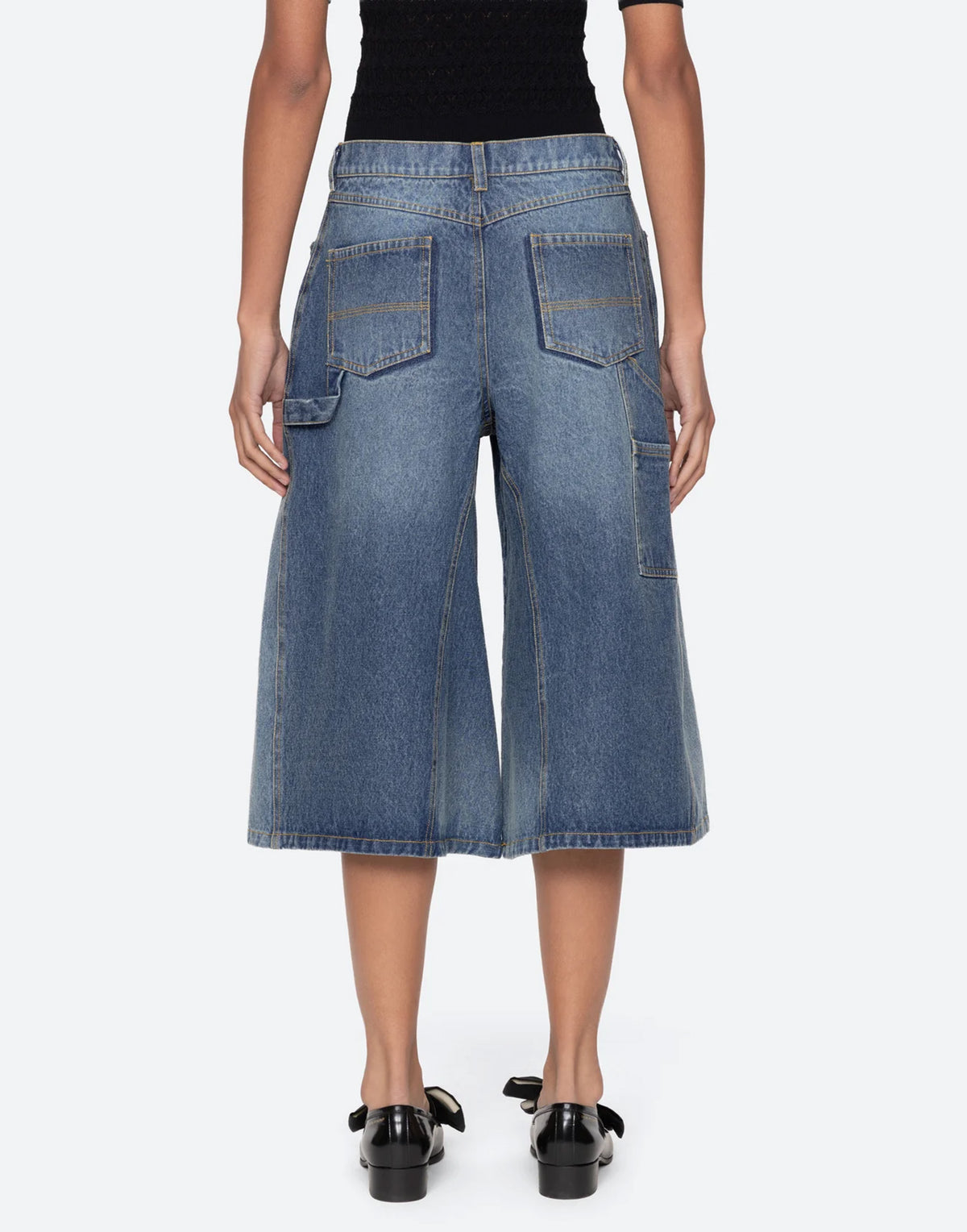 SEA NY Denim Culottes Lyssa
