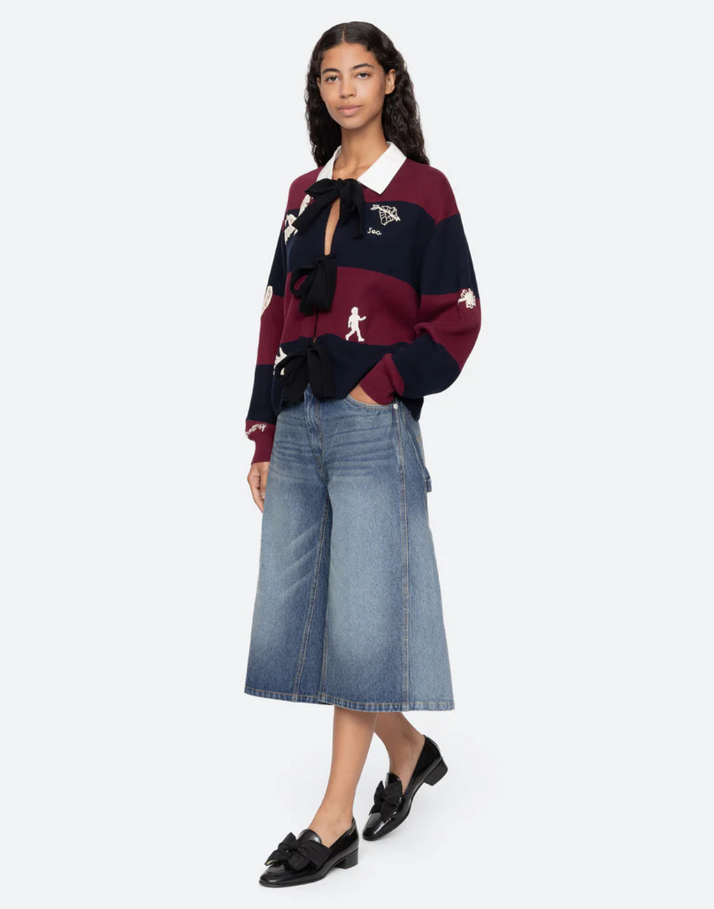 SEA NY Denim Culottes Lyssa