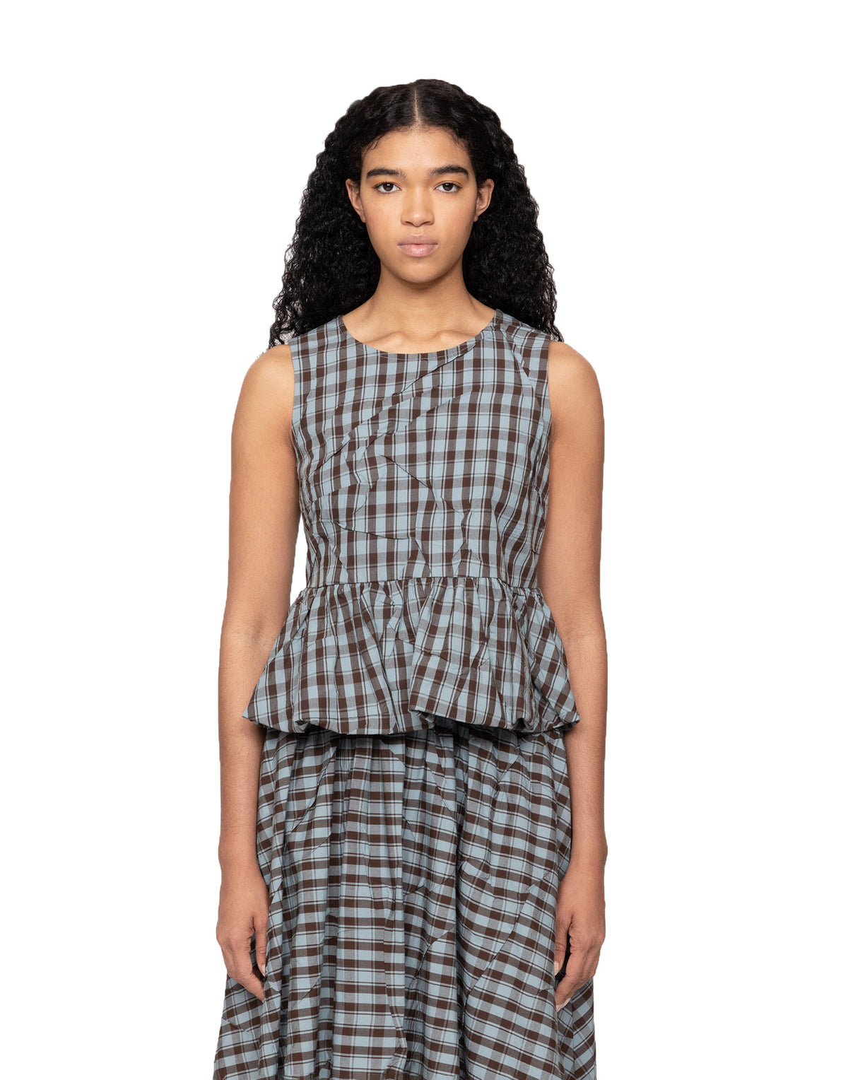 SEA NY Tank Top Ophelia in Cotone a Quadri