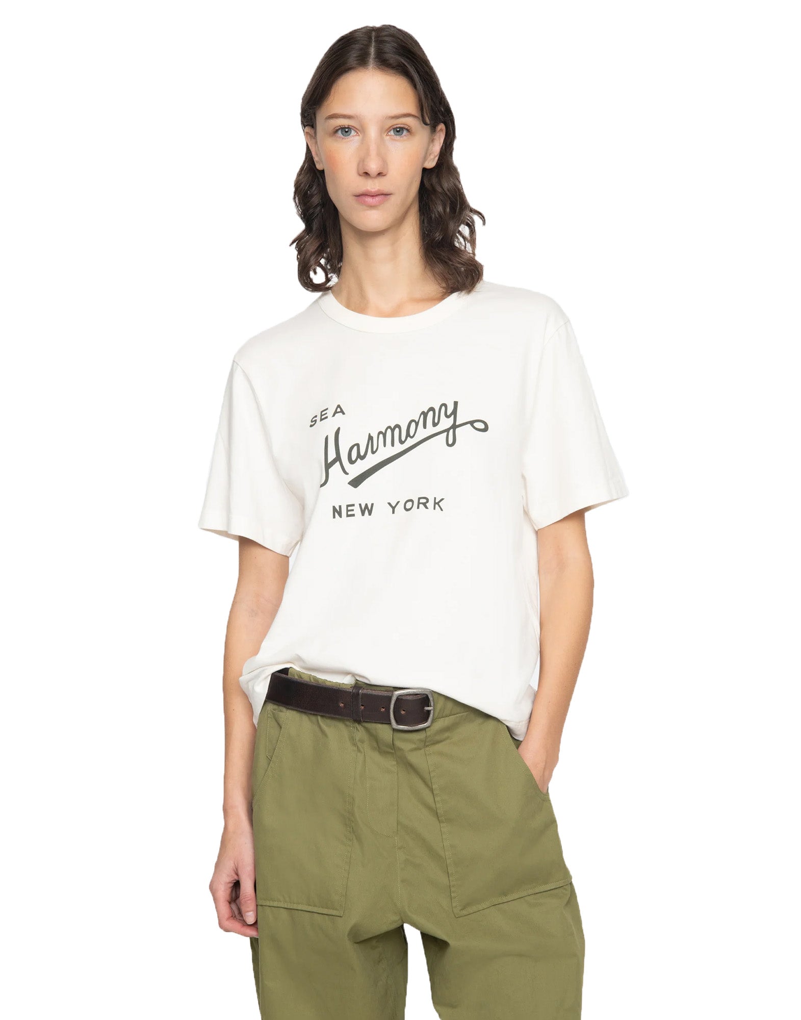 SEA NY T-Shirt con Logo Harmony Cream