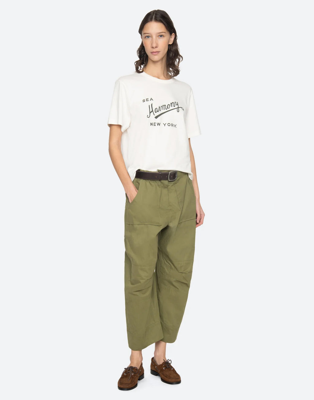 SEA NY T-Shirt con Logo Harmony Cream