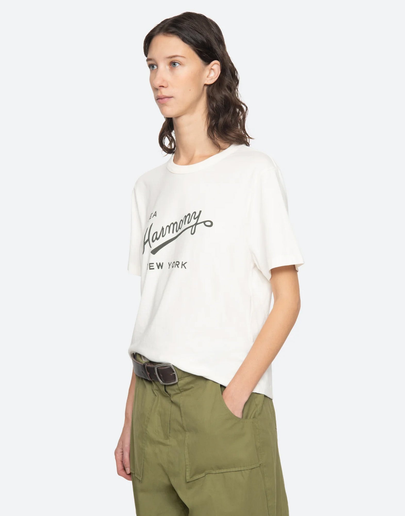 SEA NY T-Shirt con Logo Harmony Cream