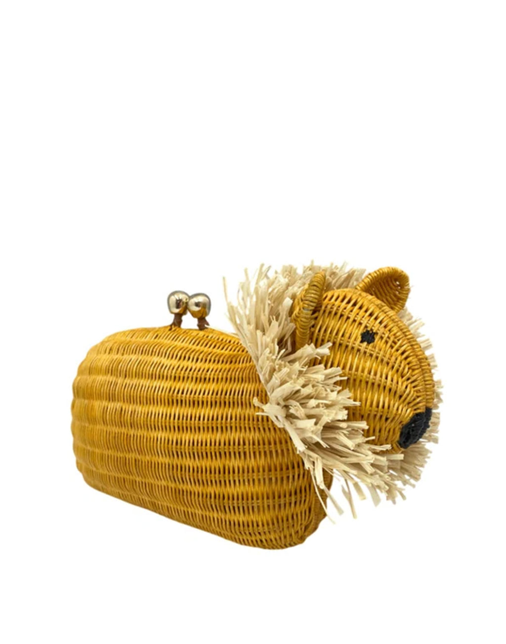 SERPUI Lion Clutch in Wicker Light Honey
